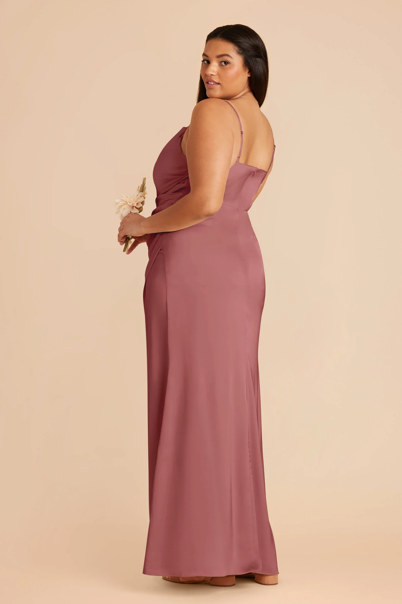 Lydia Matte Satin Dress - Wild Rose - Image 8