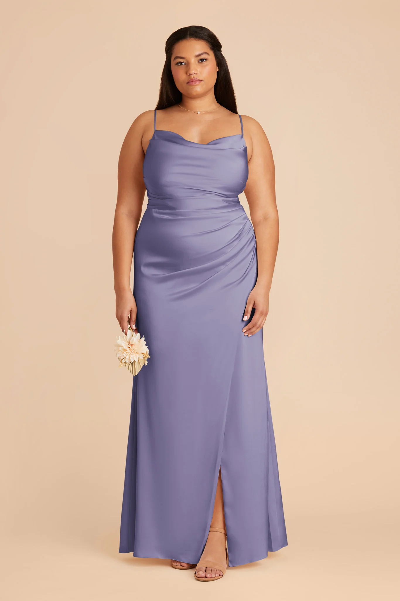 Lydia Matte Satin Dress - Wisteria - Image 2