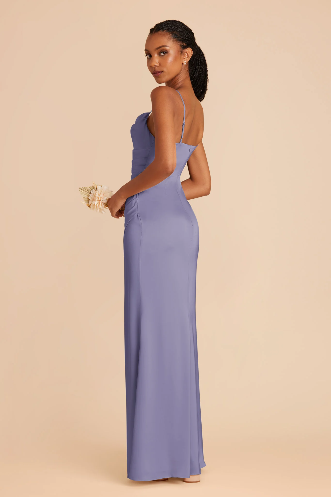Lydia Matte Satin Dress - Wisteria - Image 5