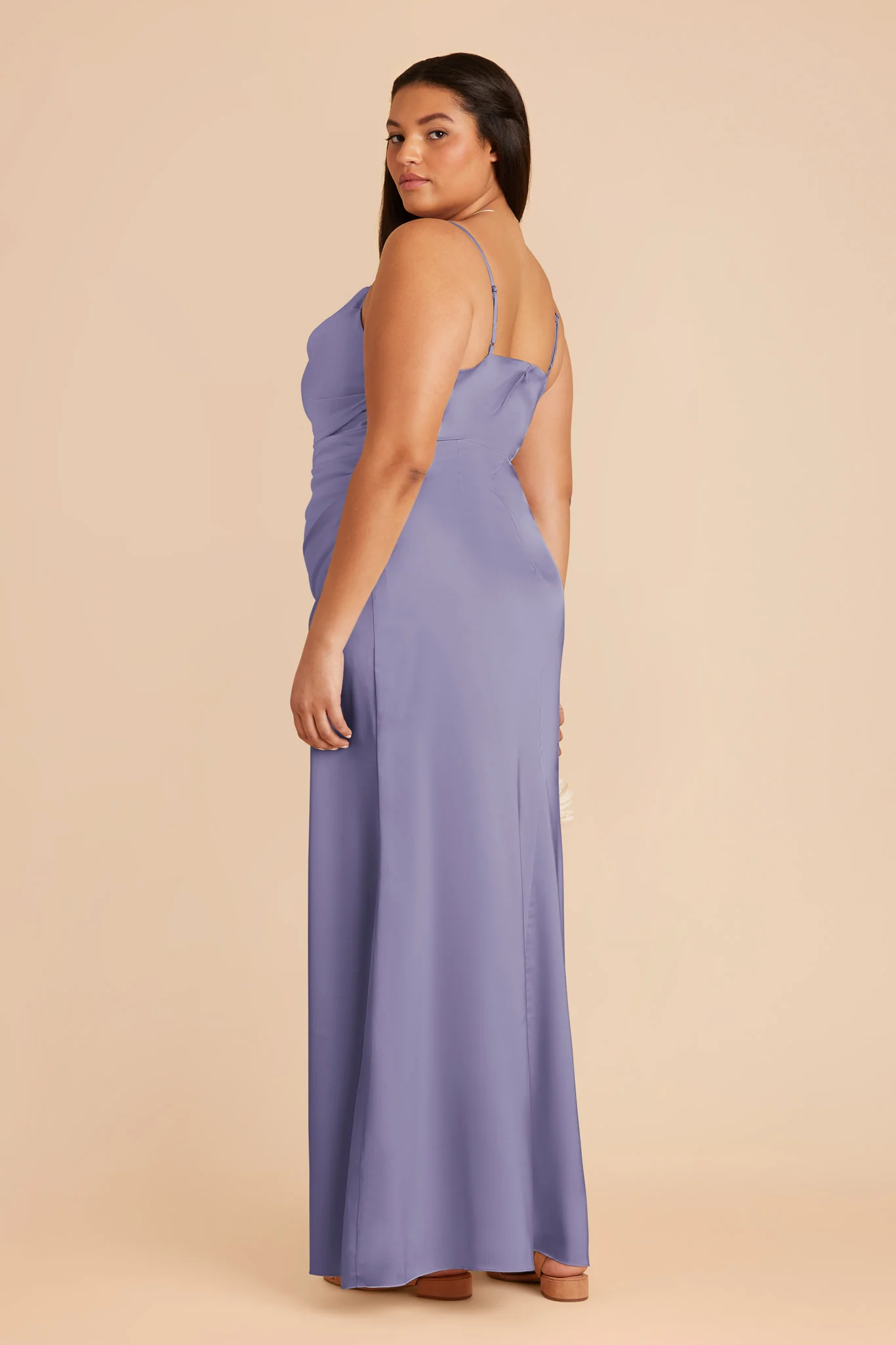 Lydia Matte Satin Dress - Wisteria - Image 7