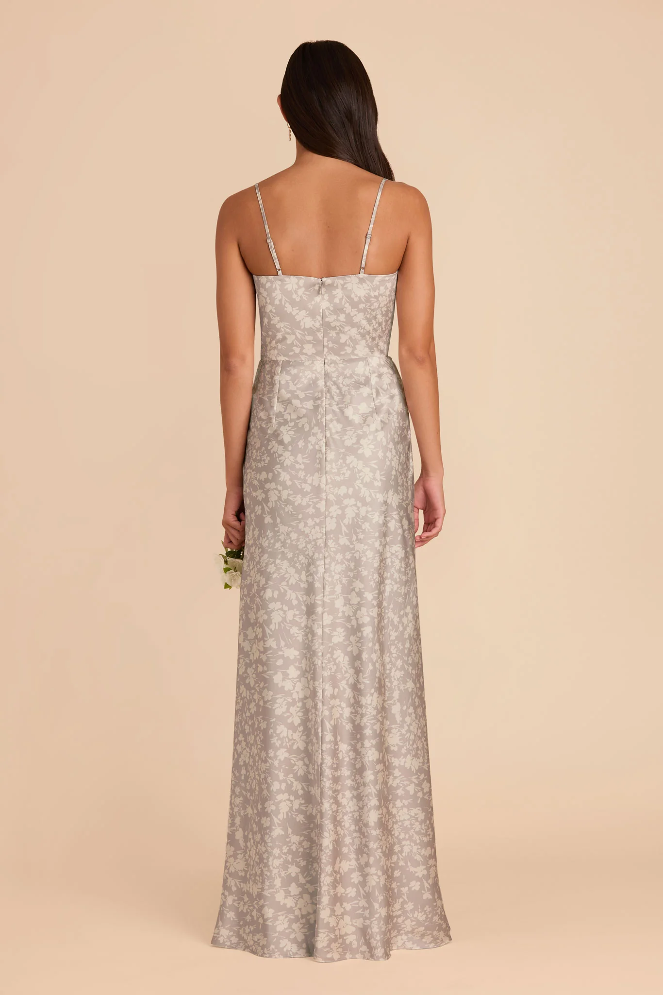 Mai Matte Satin Dress - Almond Dreamy Floral - Image 4