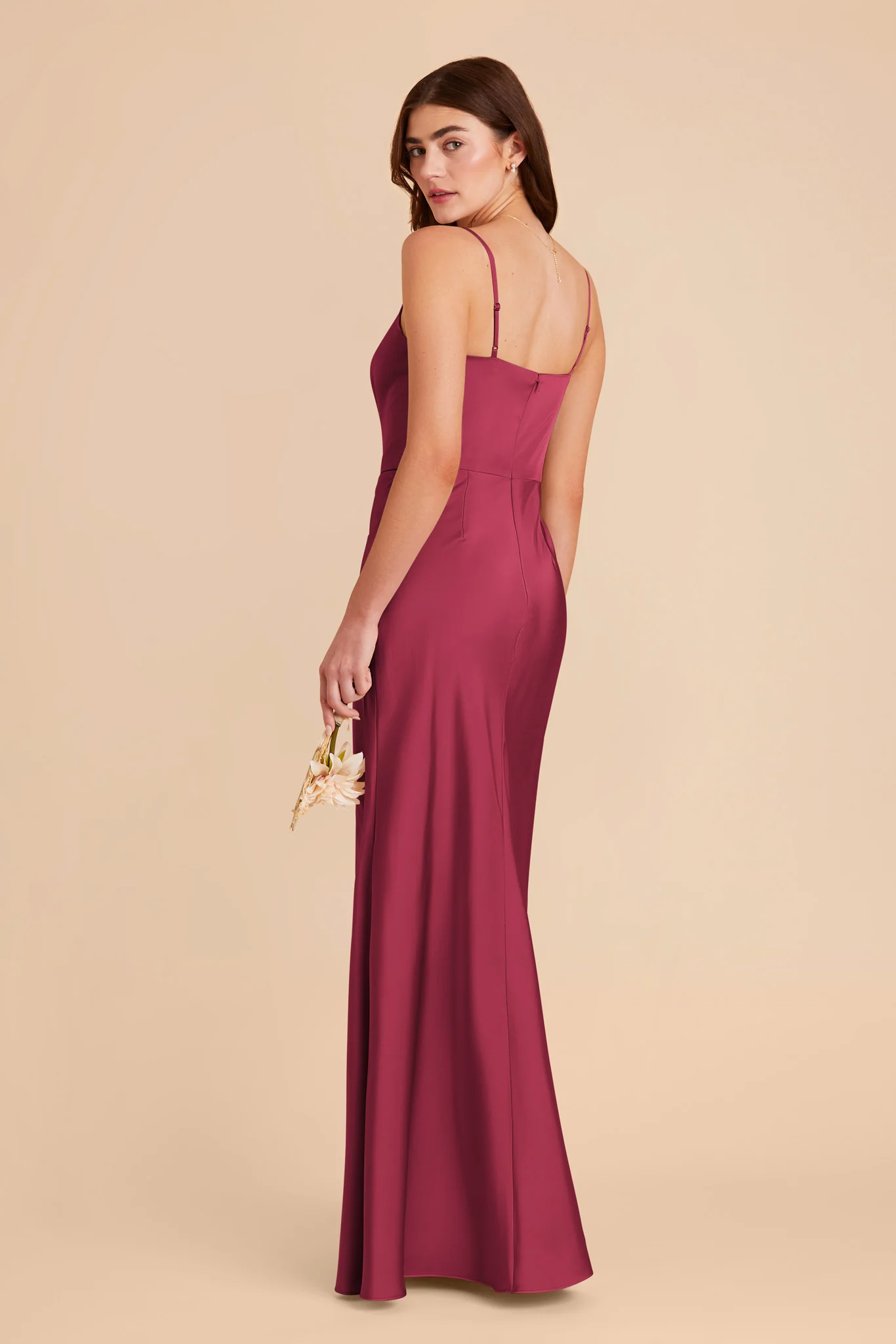 Mai Matte Satin Dress - Berry - Image 4