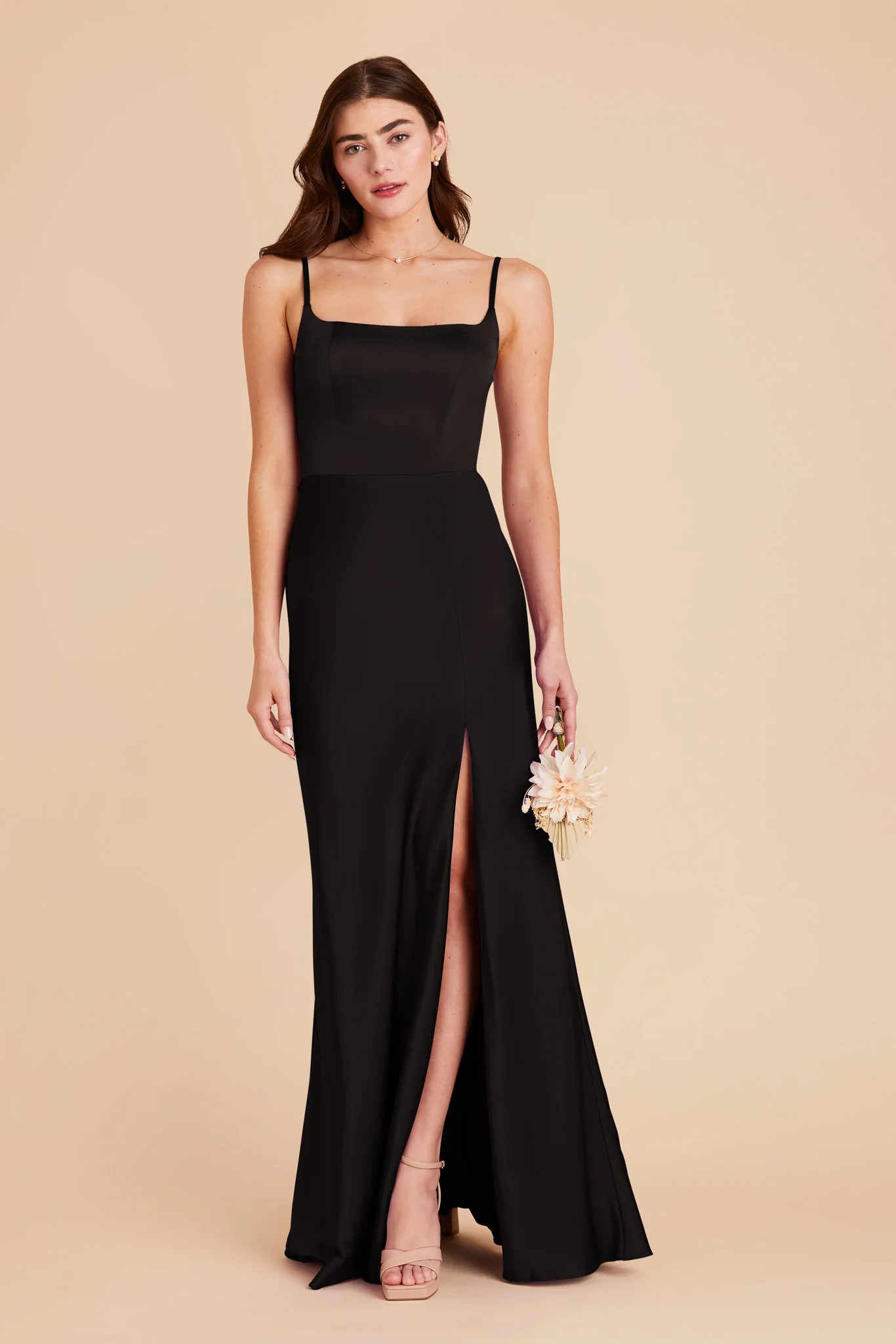 Mai Matte Satin Dress - Black - Image 4