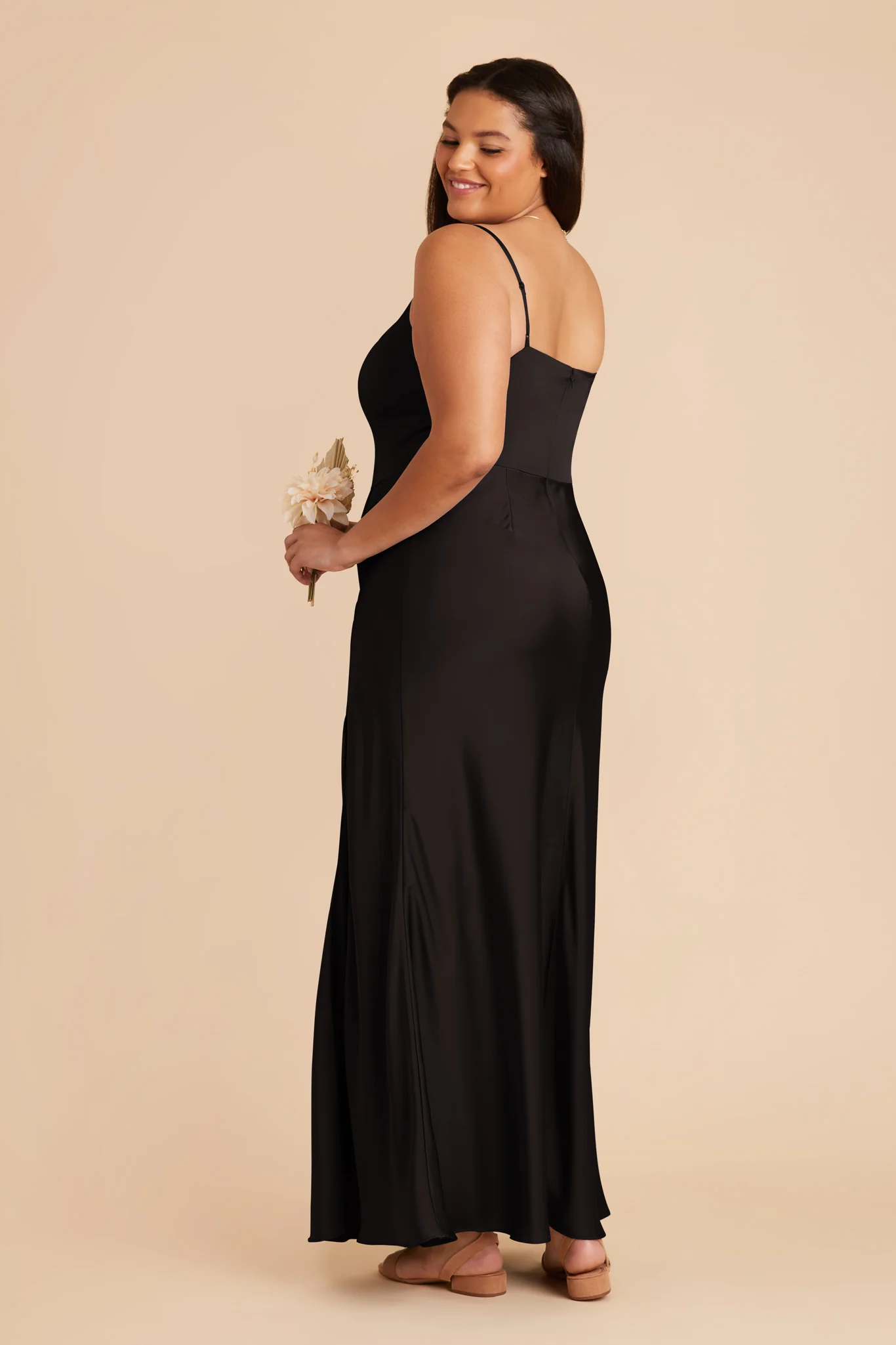 Mai Matte Satin Dress - Black - Image 8