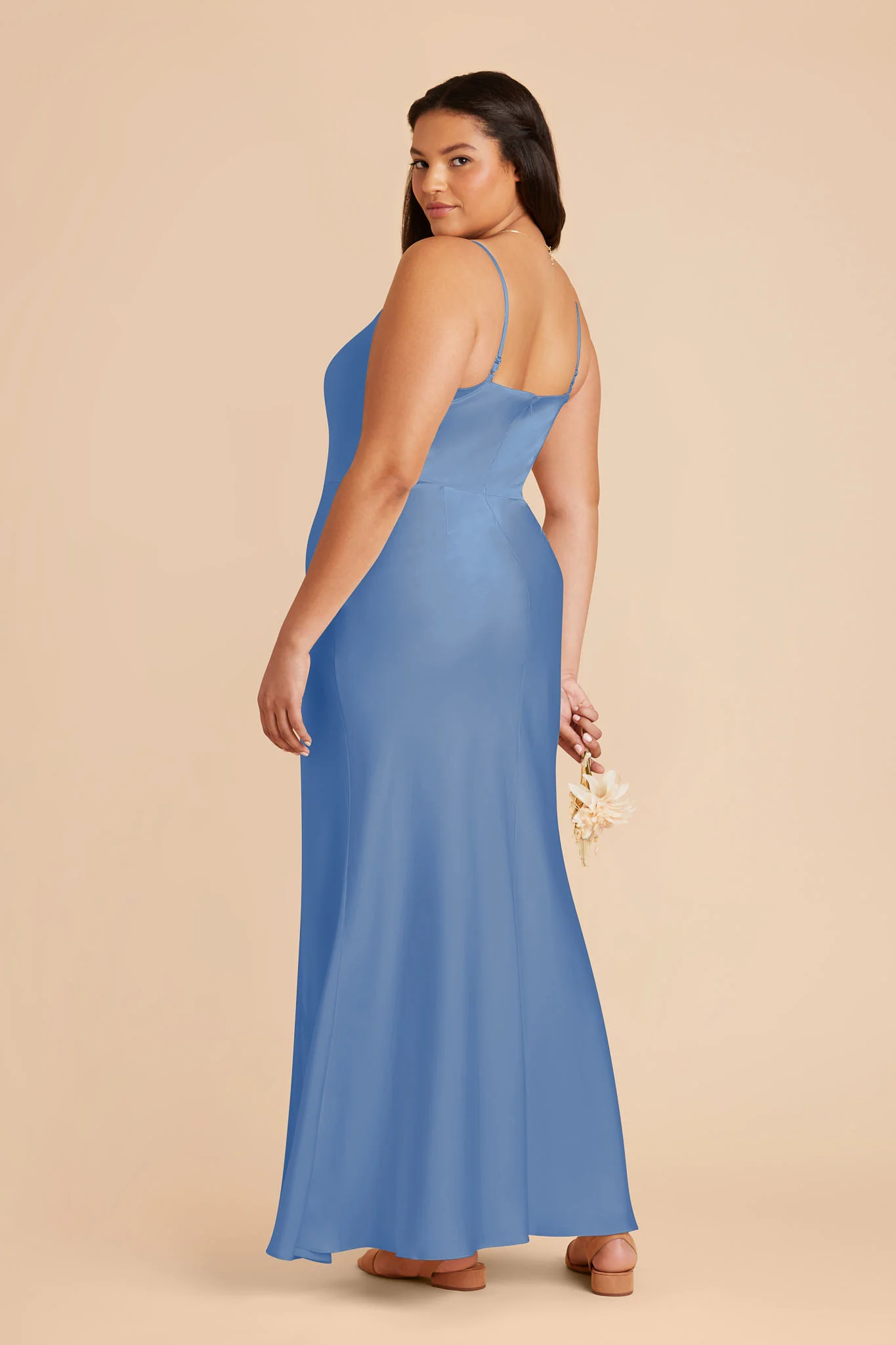 Mai Matte Satin Dress - Bluebell - Image 6