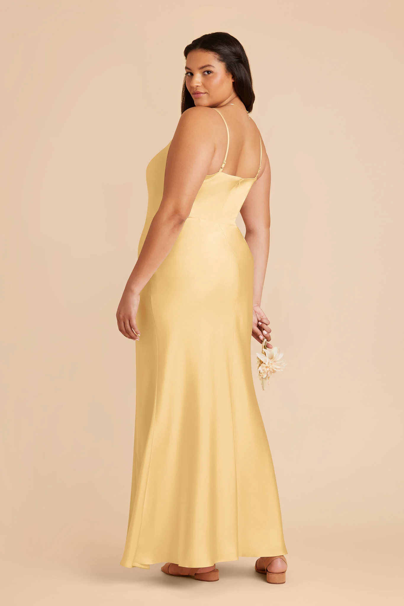 Mai Matte Satin Dress - Butter - Image 6