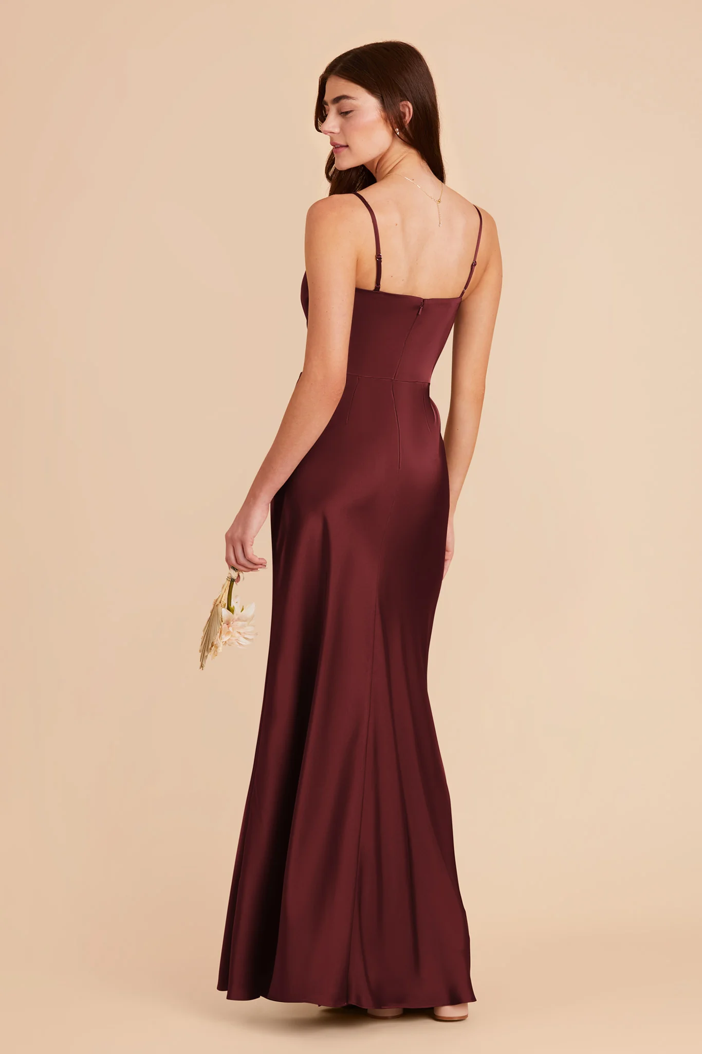Mai Matte Satin Dress - Cabernet - Image 6