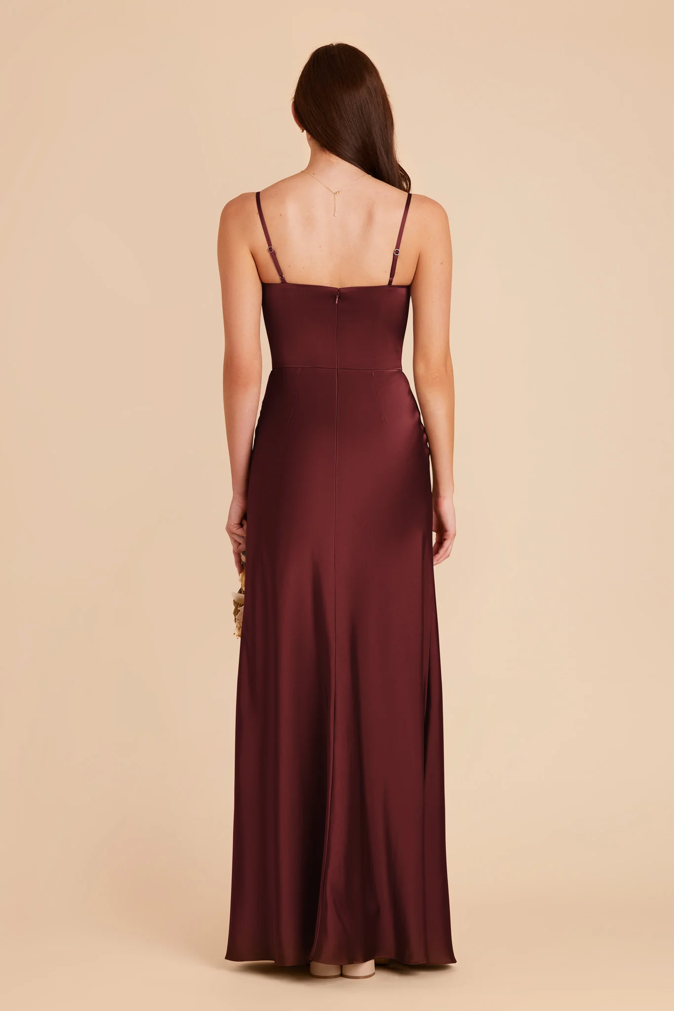 Mai Matte Satin Dress - Cabernet - Image 8