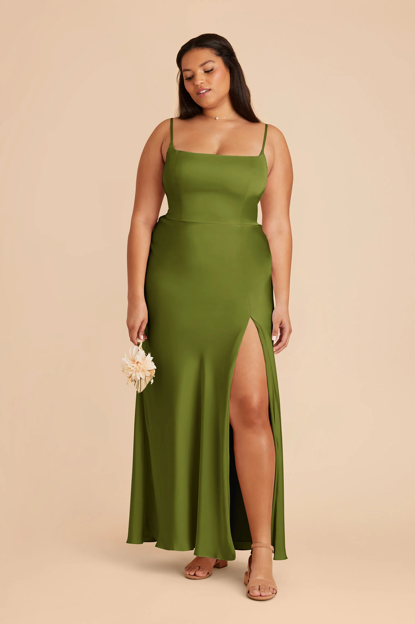 Mai Matte Satin Dress - Cactus - Image 2