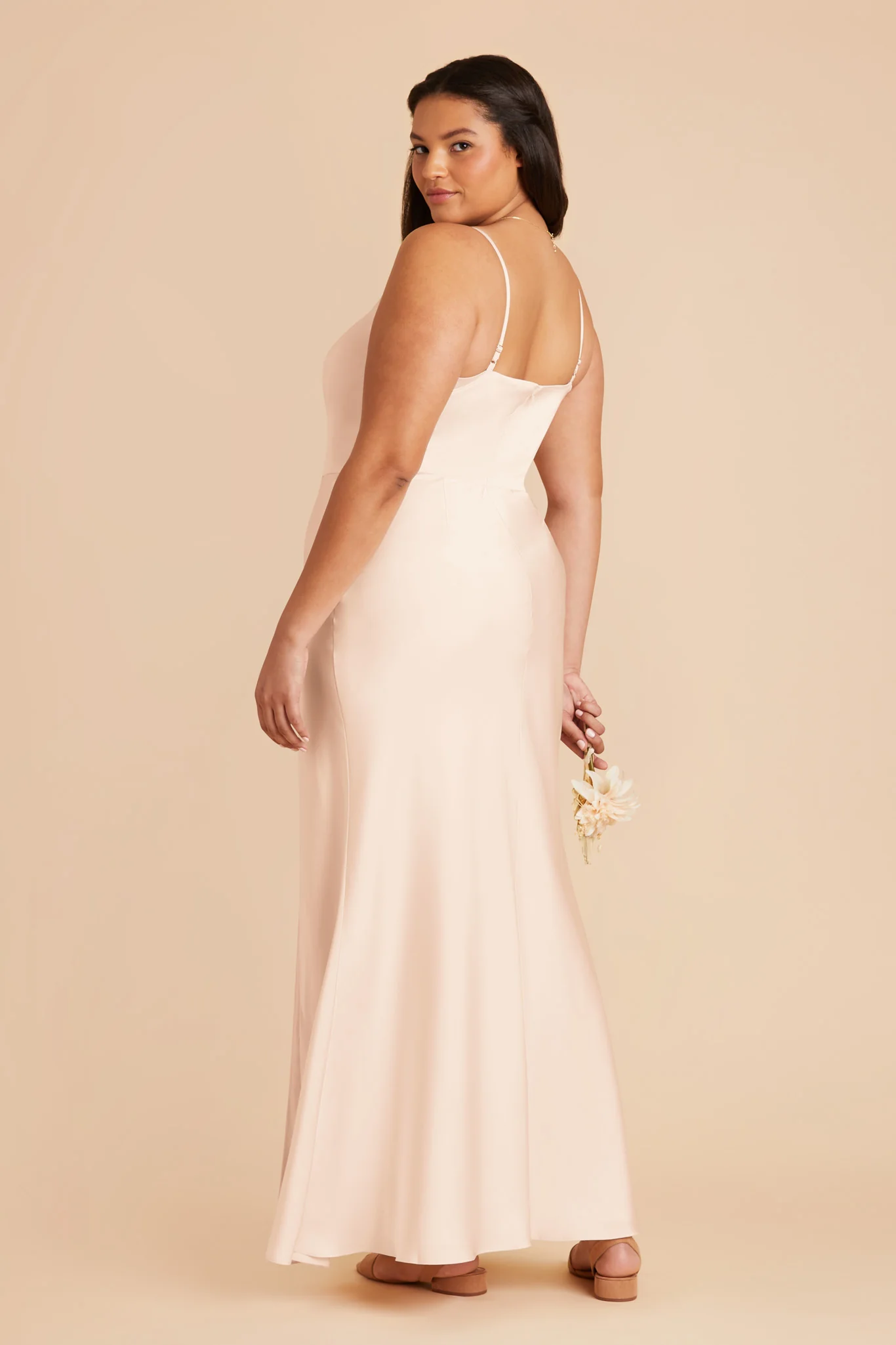 Mai Matte Satin Dress - Champagne - Image 8