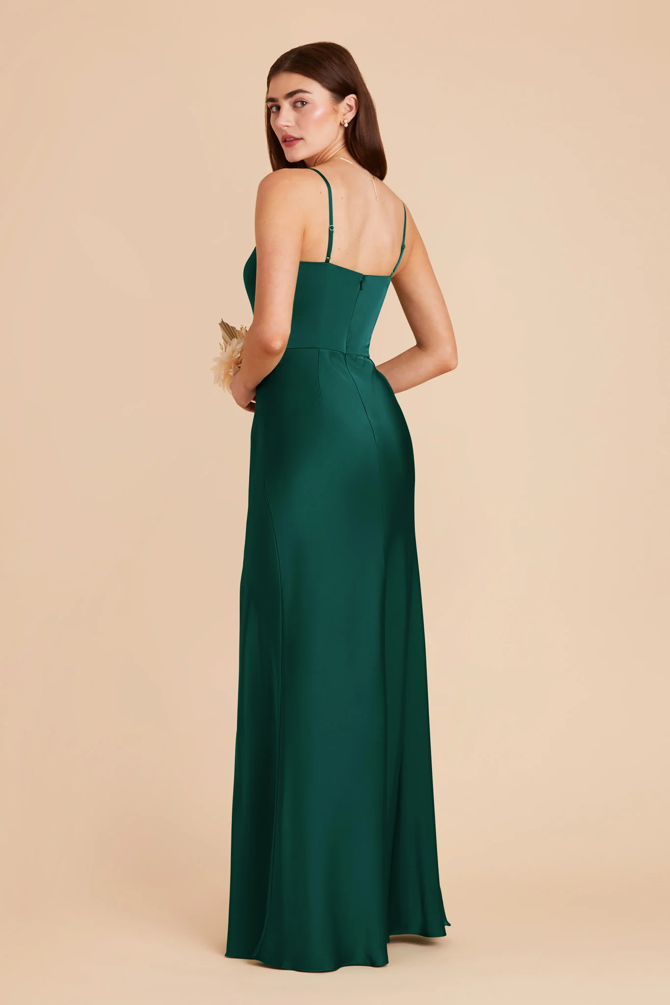 Mai Matte Satin Dress - Emerald - Image 4