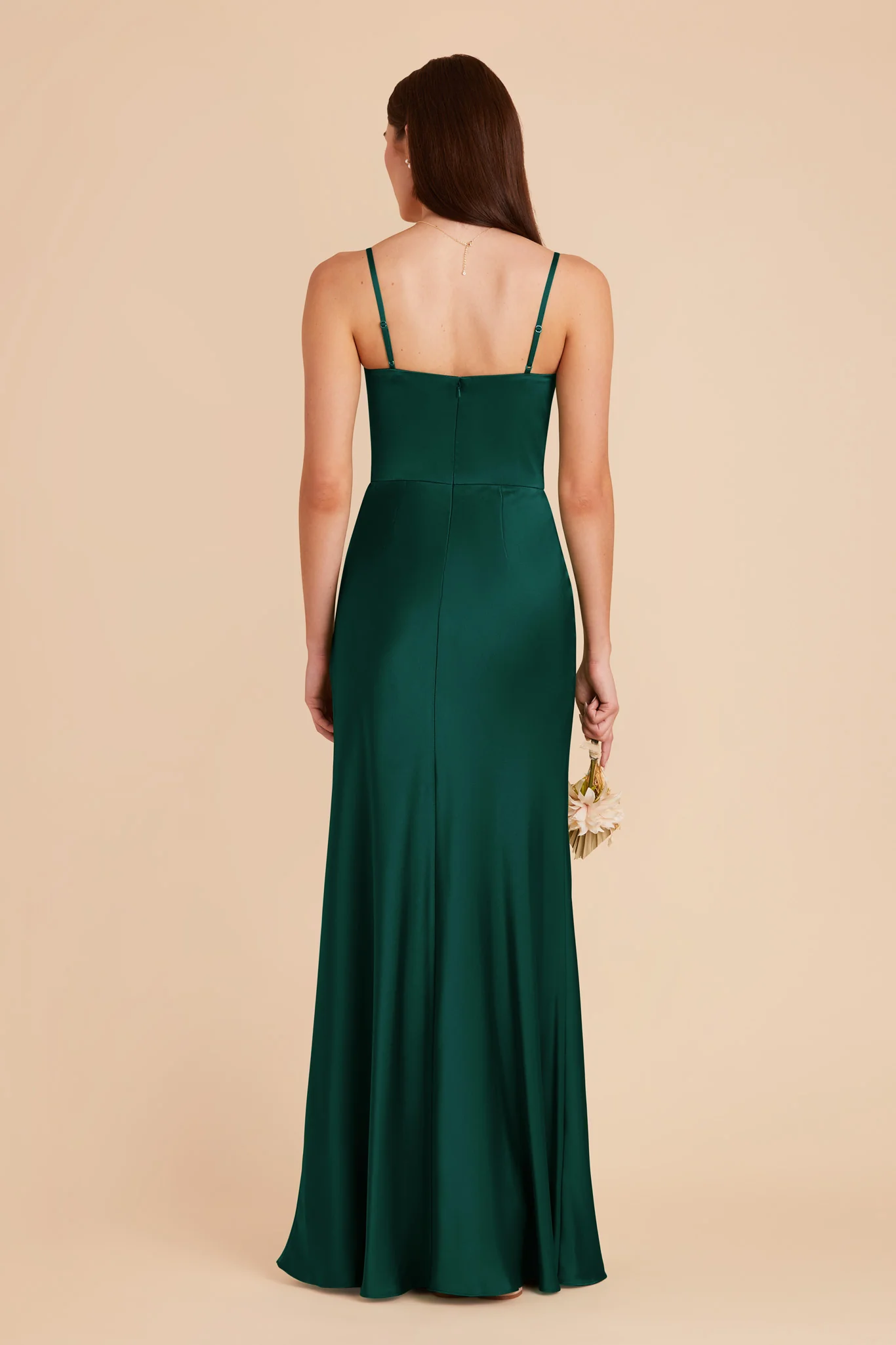 Mai Matte Satin Dress - Emerald - Image 5