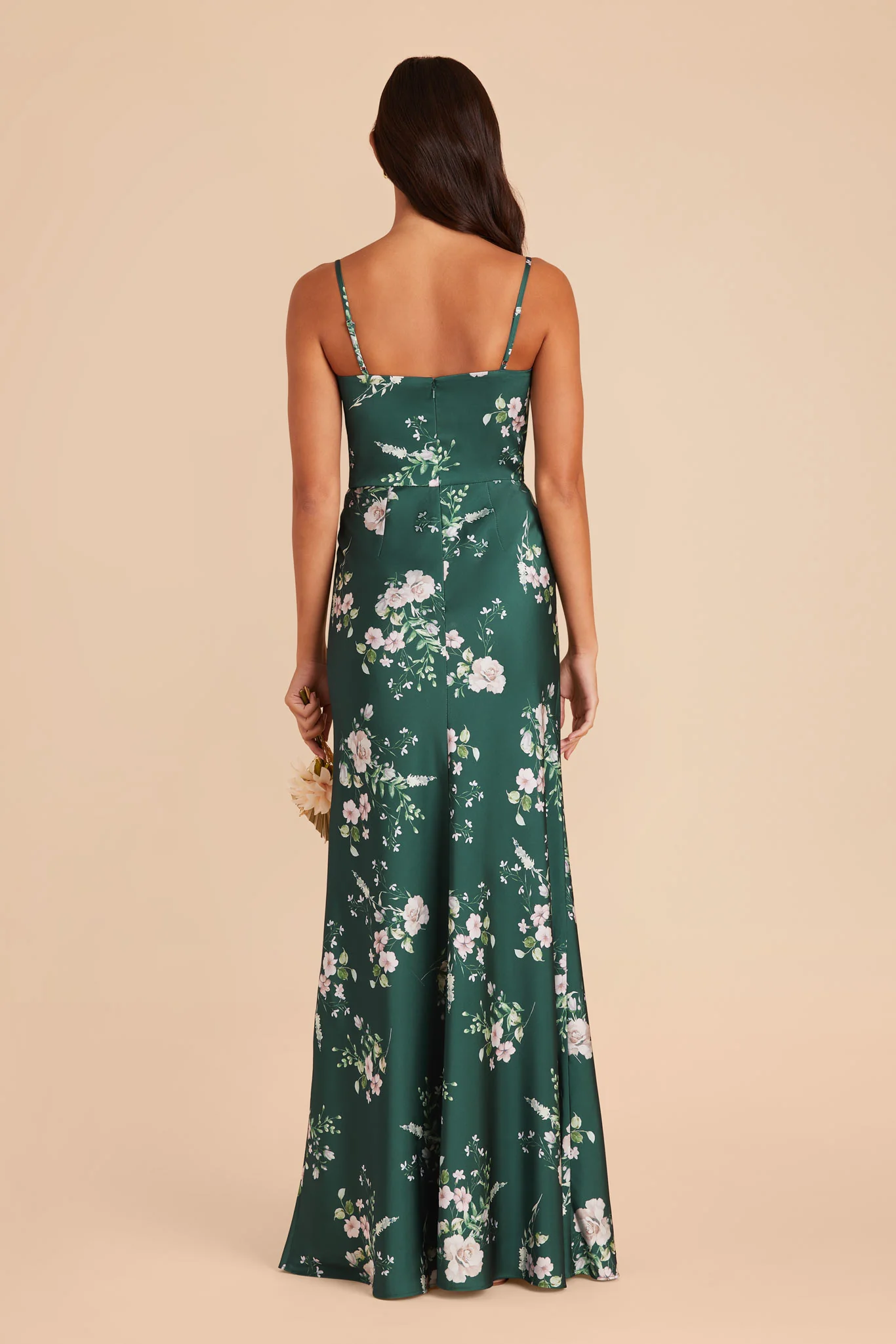 Mai Matte Satin Dress - Emerald Garden Party - Image 6