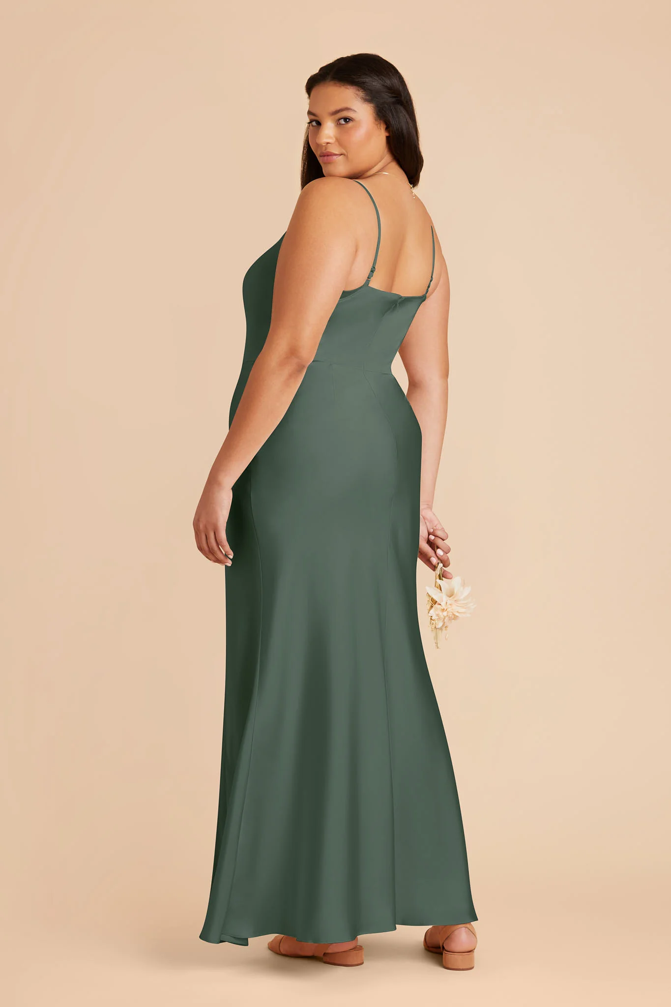 Mai Matte Satin Dress - Eucalyptus - Image 6