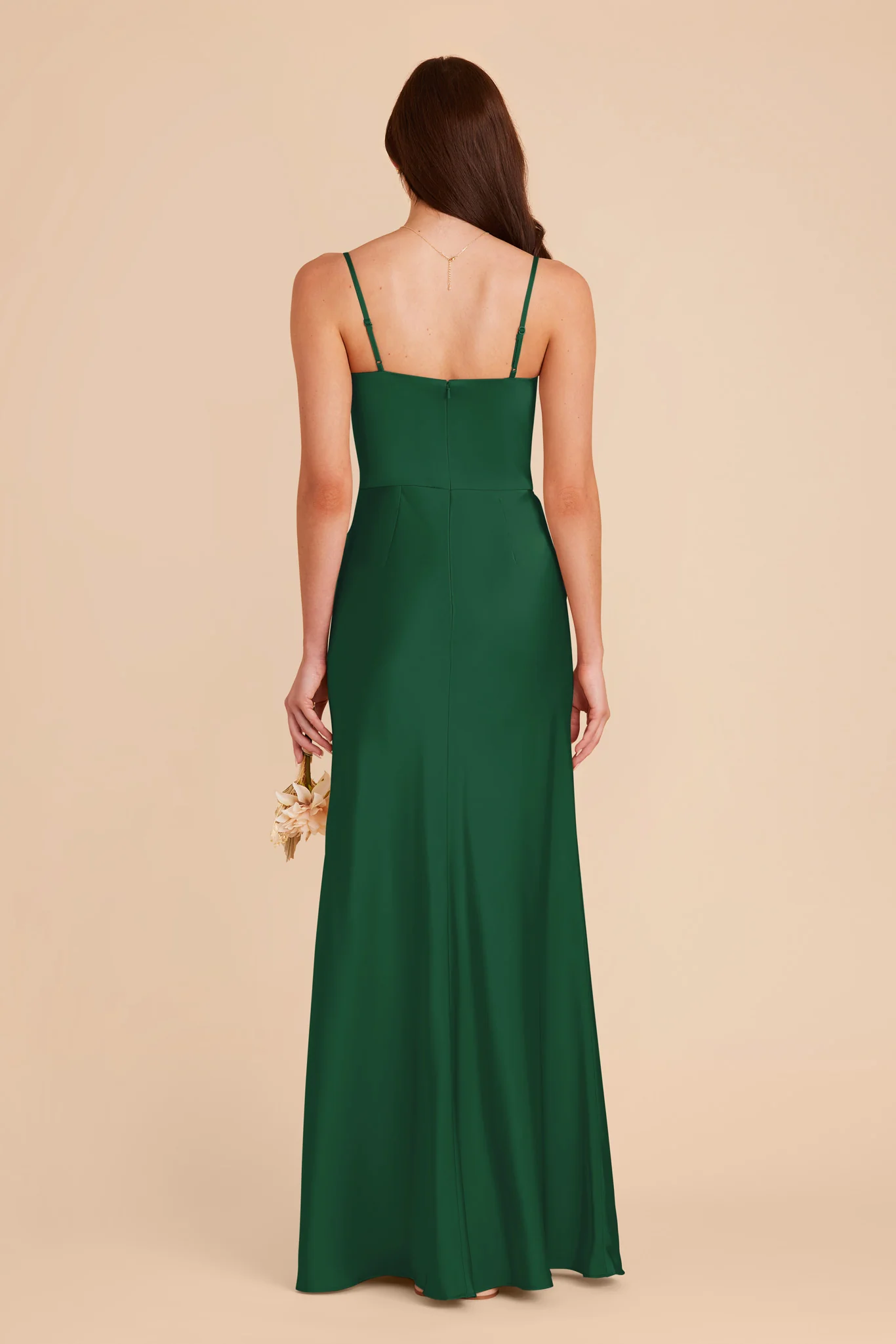 Mai Matte Satin Dress - Forest Green - Image 6