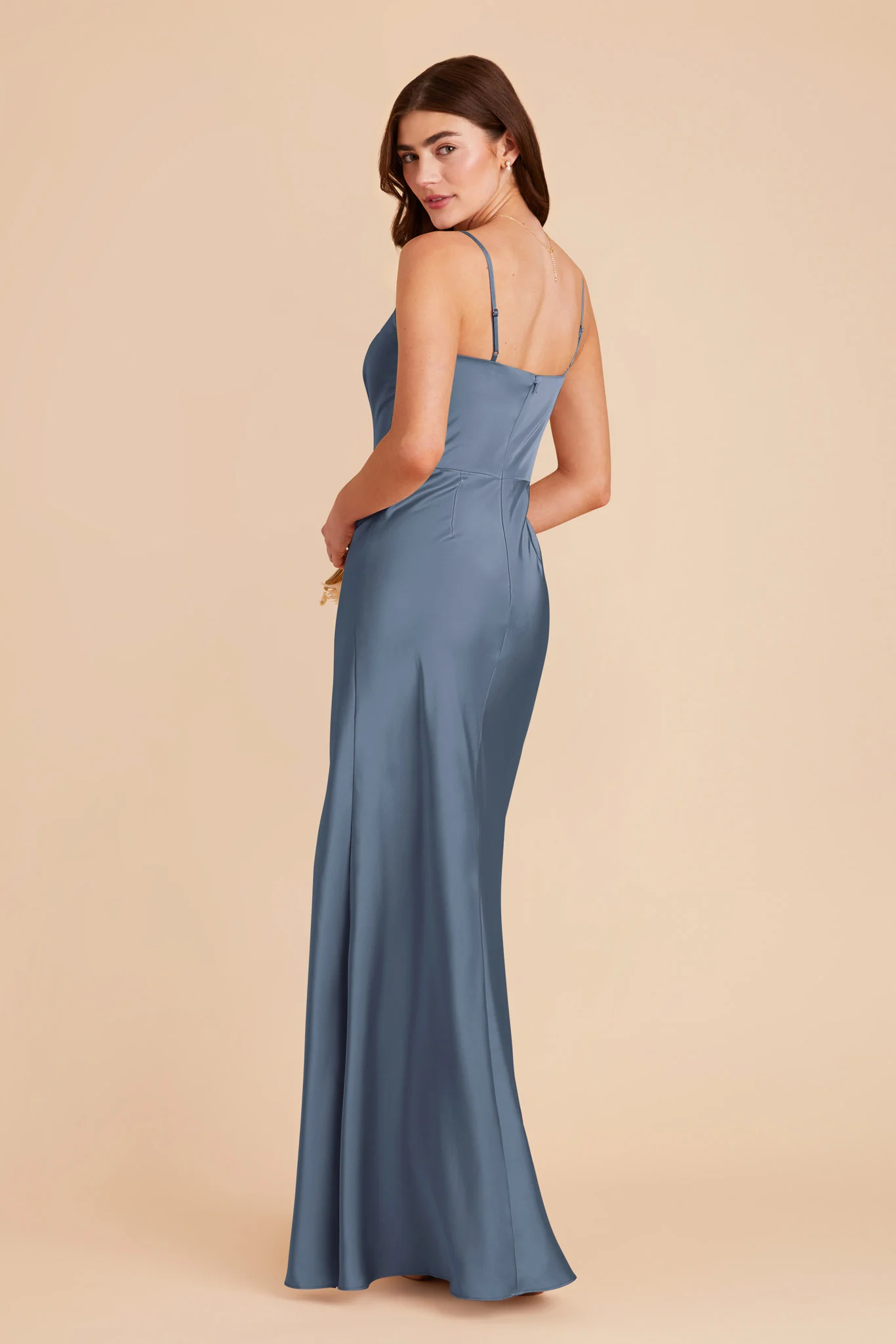 Mai Matte Satin Dress - French Blue - Image 4