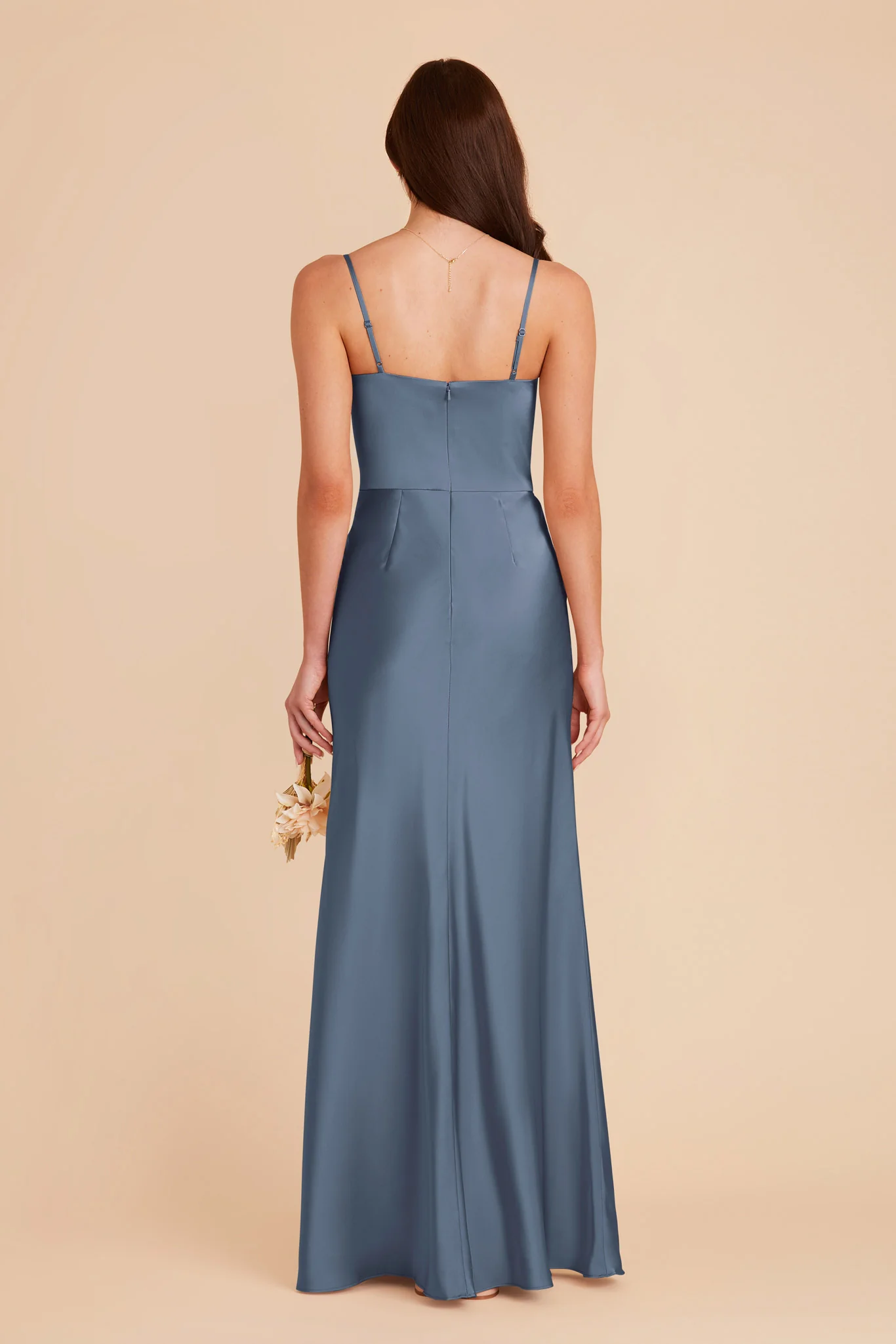 Mai Matte Satin Dress - French Blue - Image 6