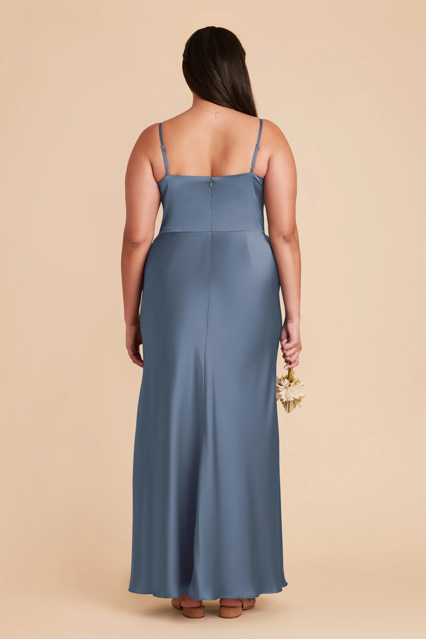 Mai Matte Satin Dress - French Blue - Image 9