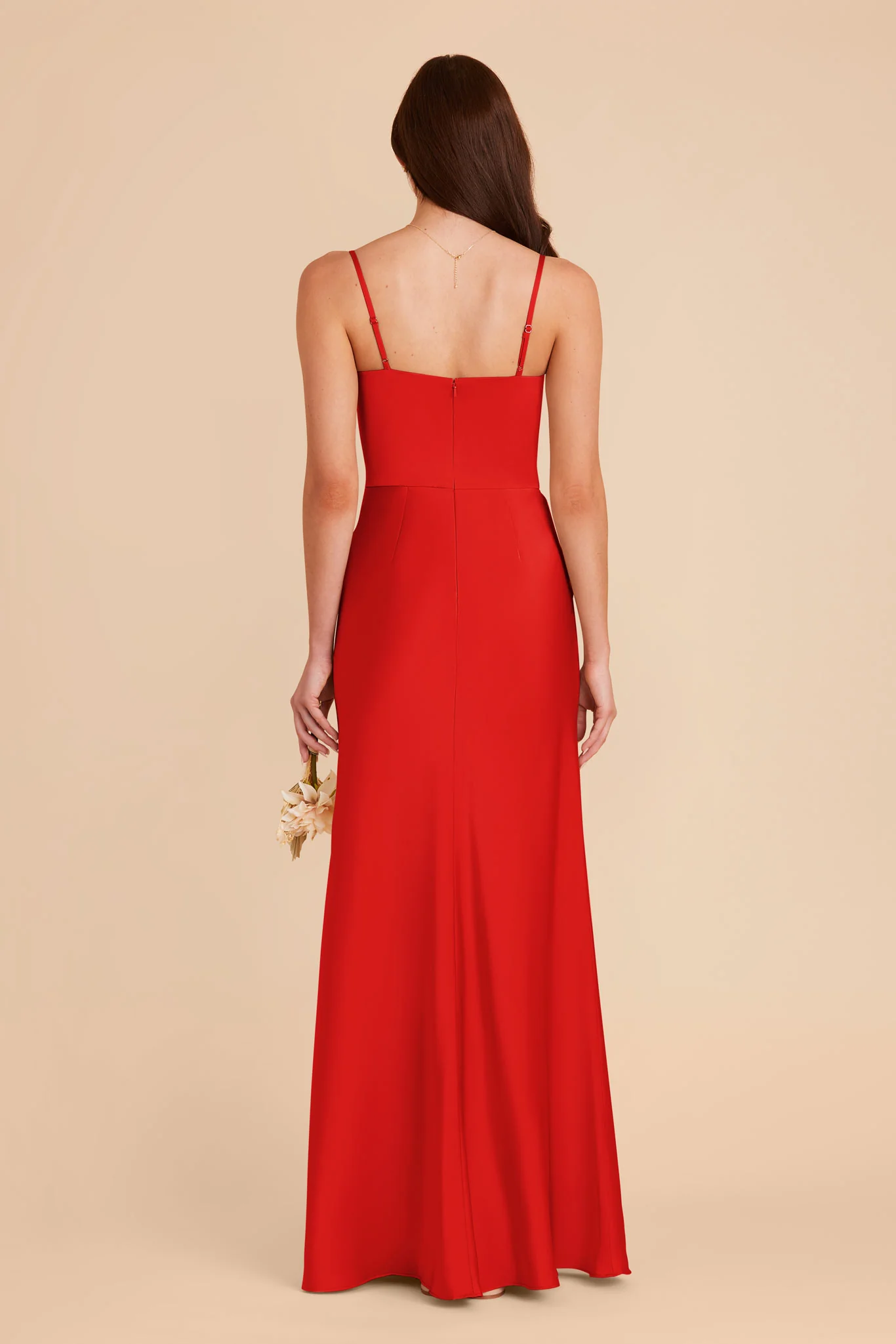 Mai Matte Satin Dress - Lipstick Red - Image 6