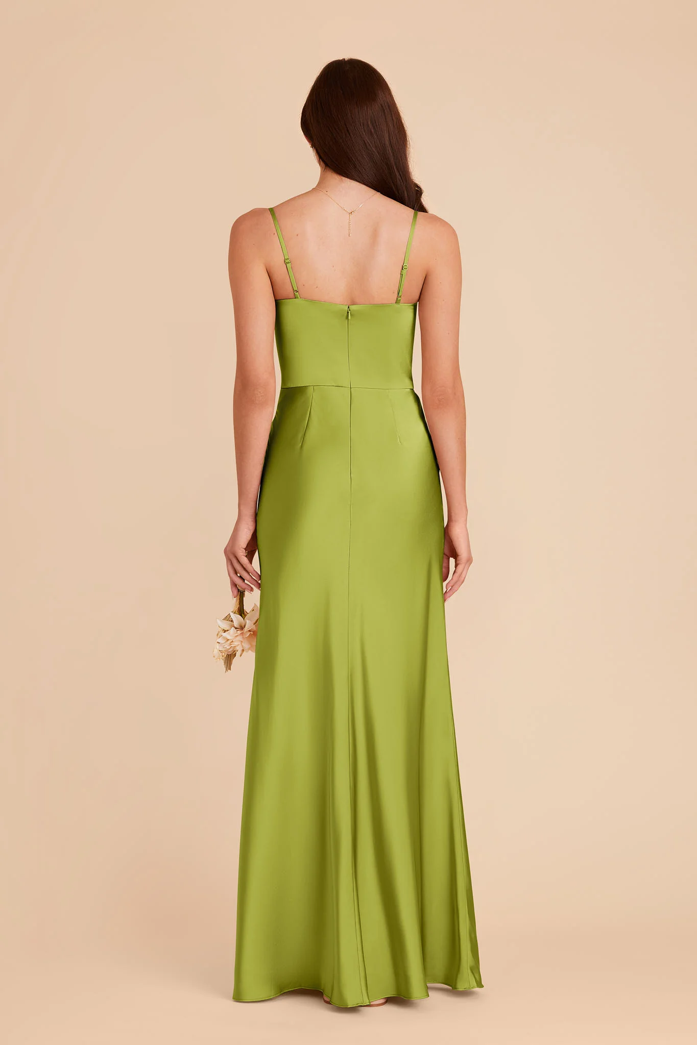 Mai Matte Satin Dress - Matcha - Image 4