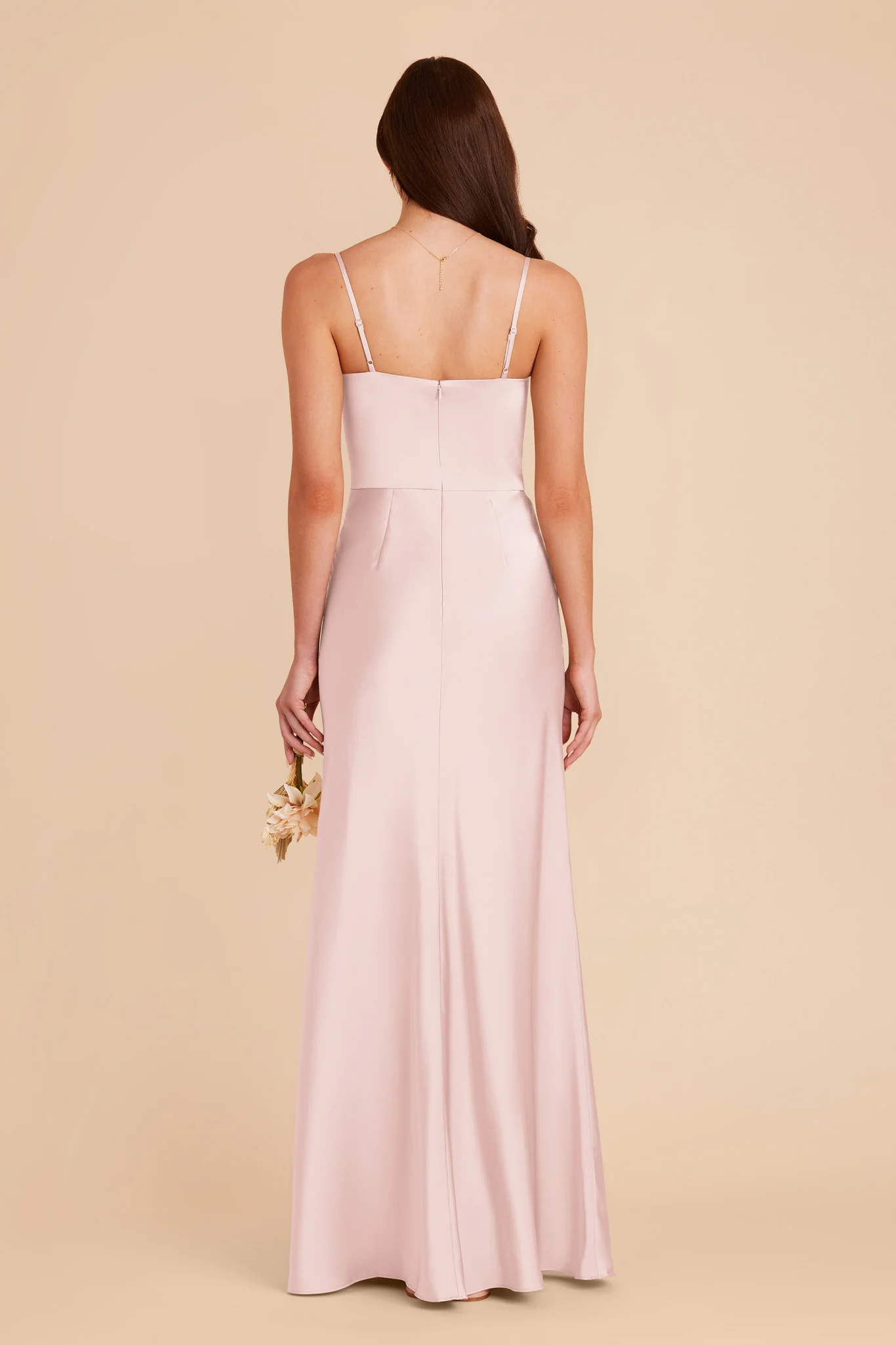 Mai Matte Satin Dress - Pale Blush - Image 6