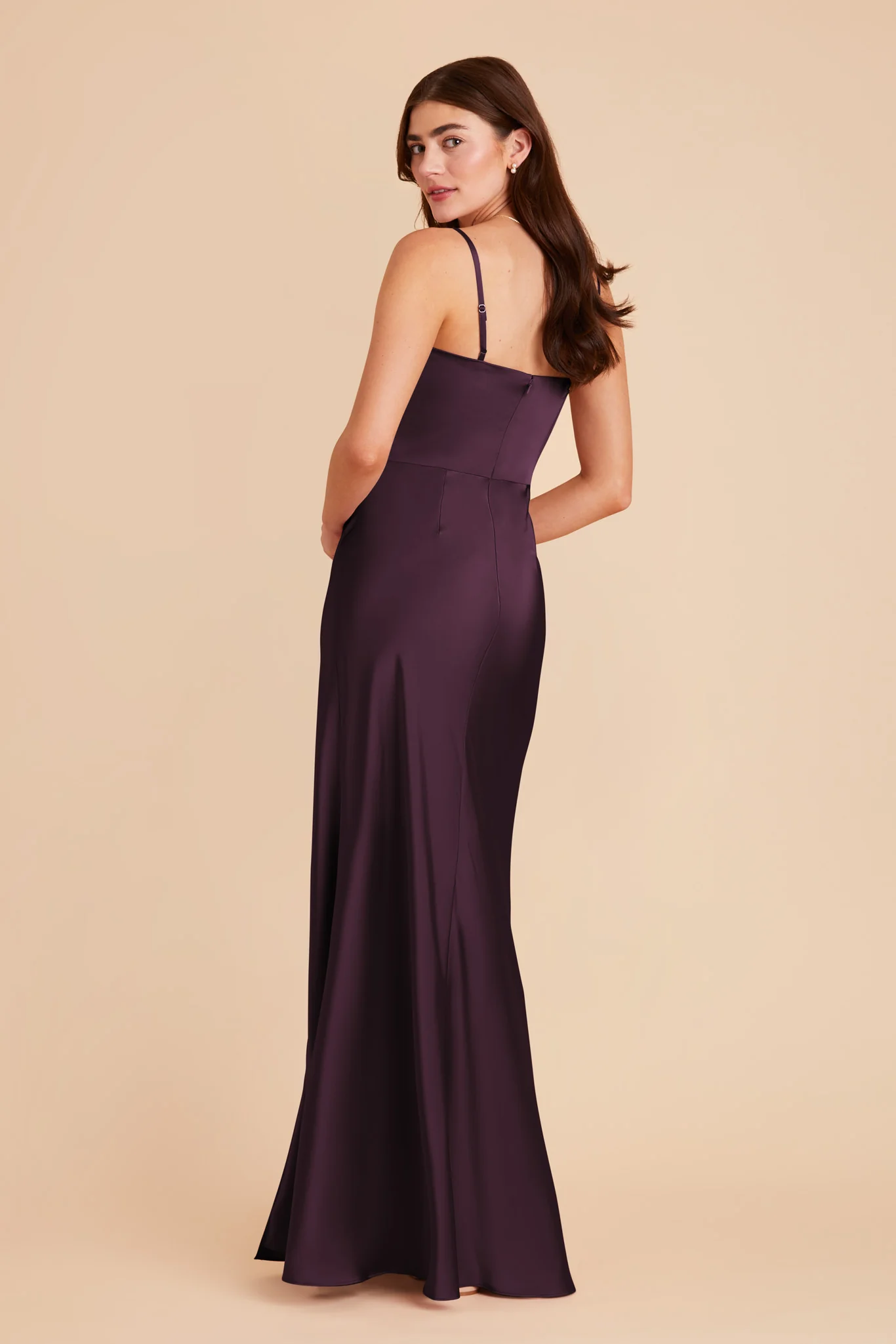 Mai Matte Satin Dress - Plum - Image 4