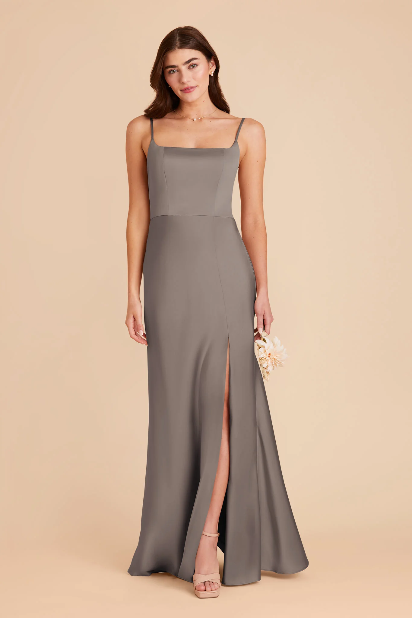 Mai Matte Satin Dress - Quartz