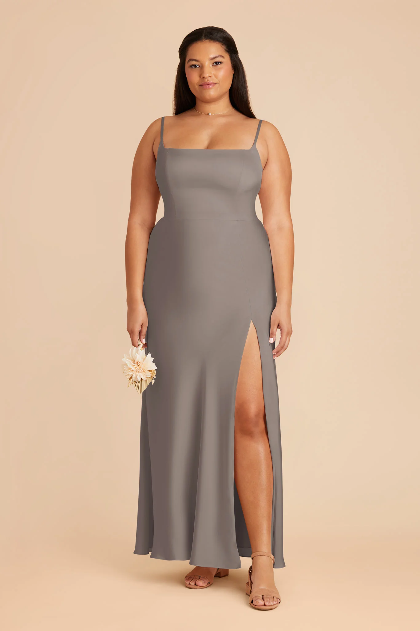 Mai Matte Satin Dress - Quartz - Image 3
