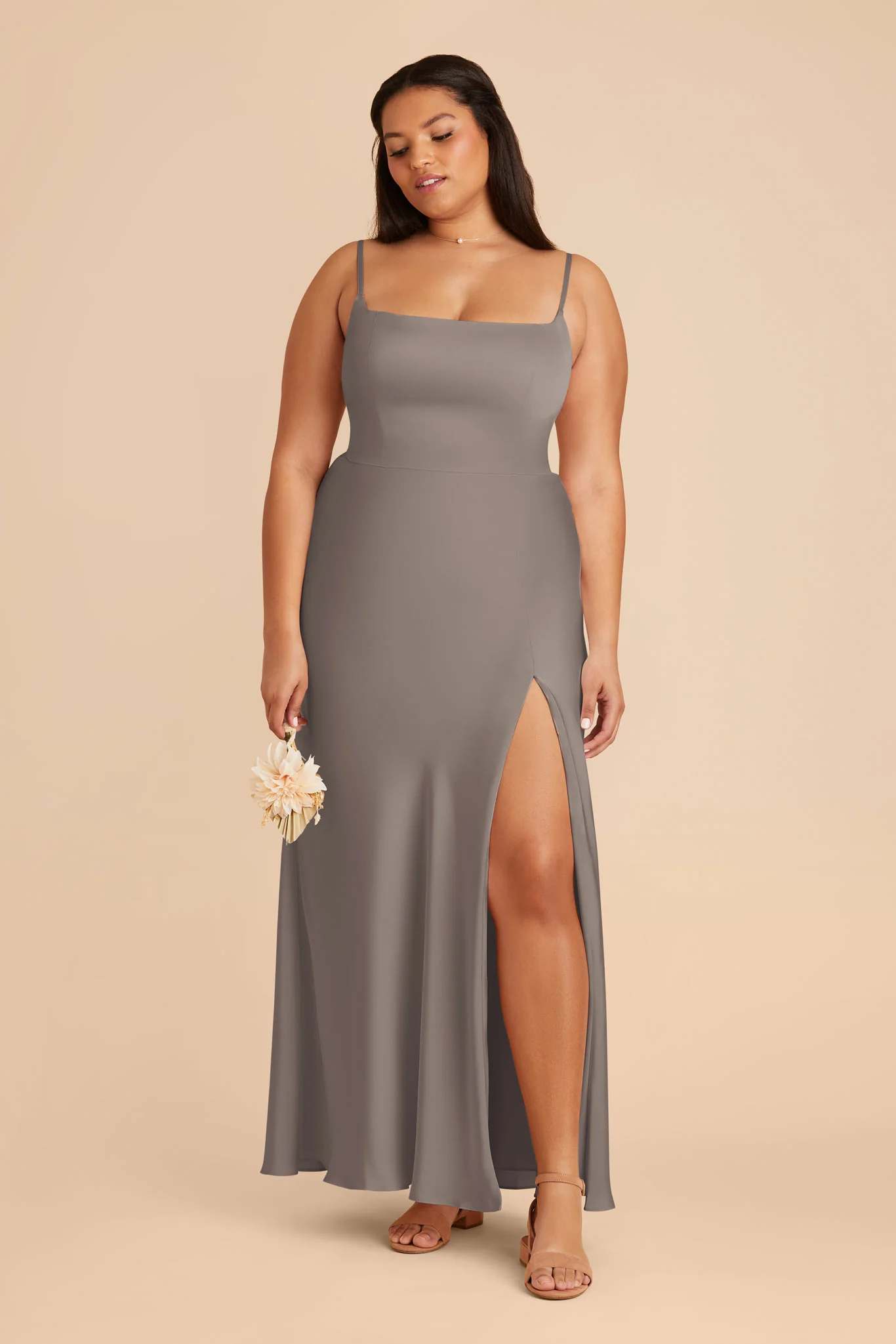 Mai Matte Satin Dress - Quartz - Image 8