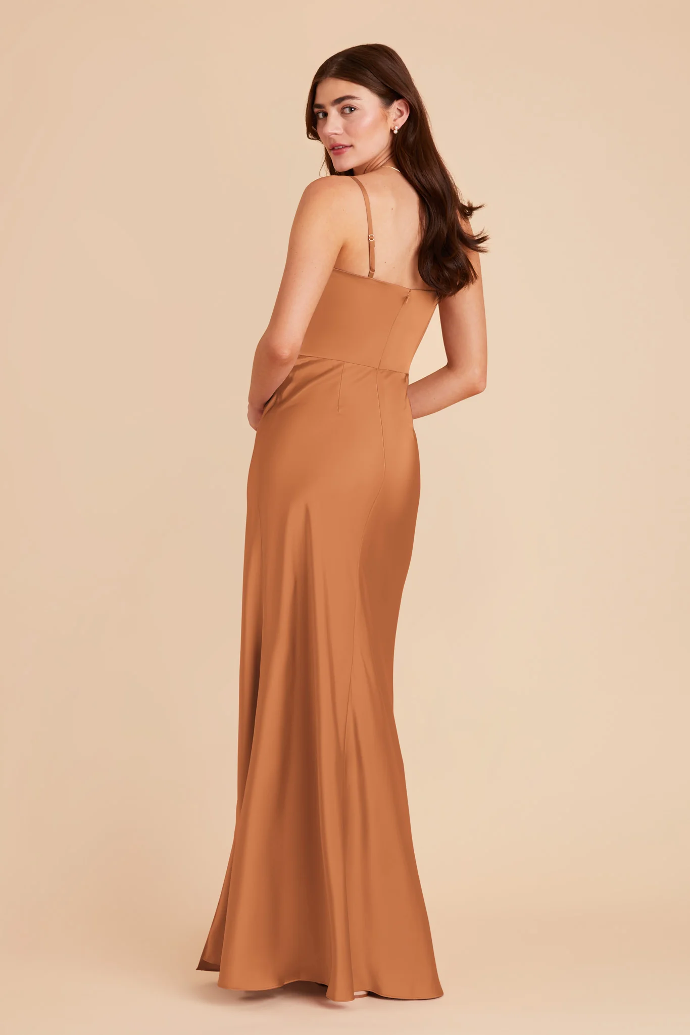 Mai Matte Satin Dress - Rust - Image 5