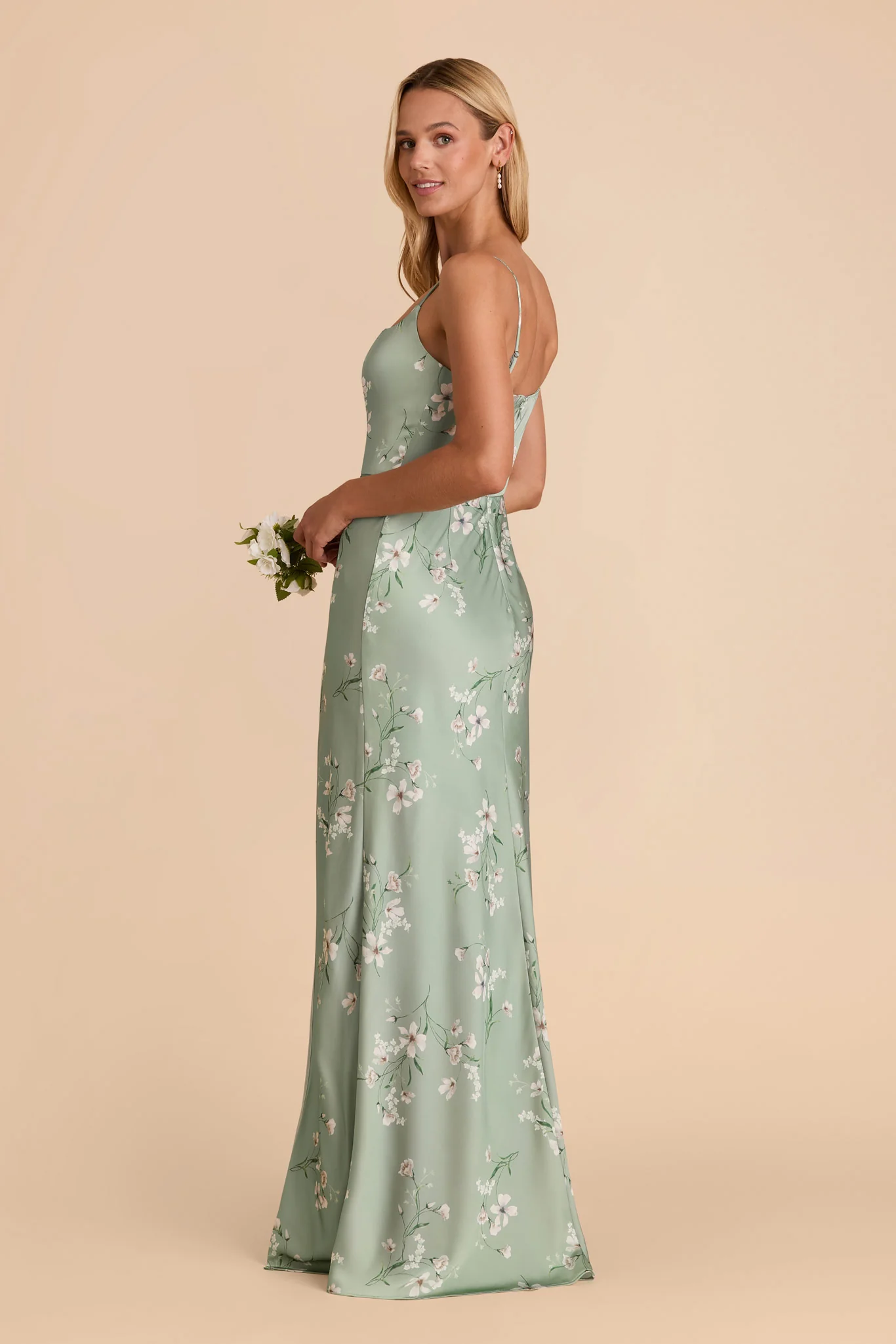 Mai Matte Satin Dress - Sage Le Fleur - Image 3