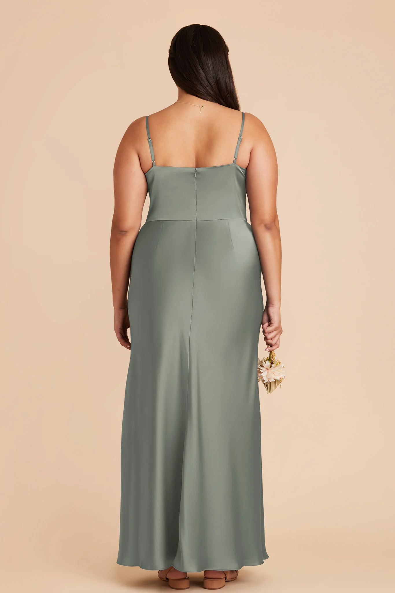 Mai Matte Satin Dress - Sea Glass - Image 8