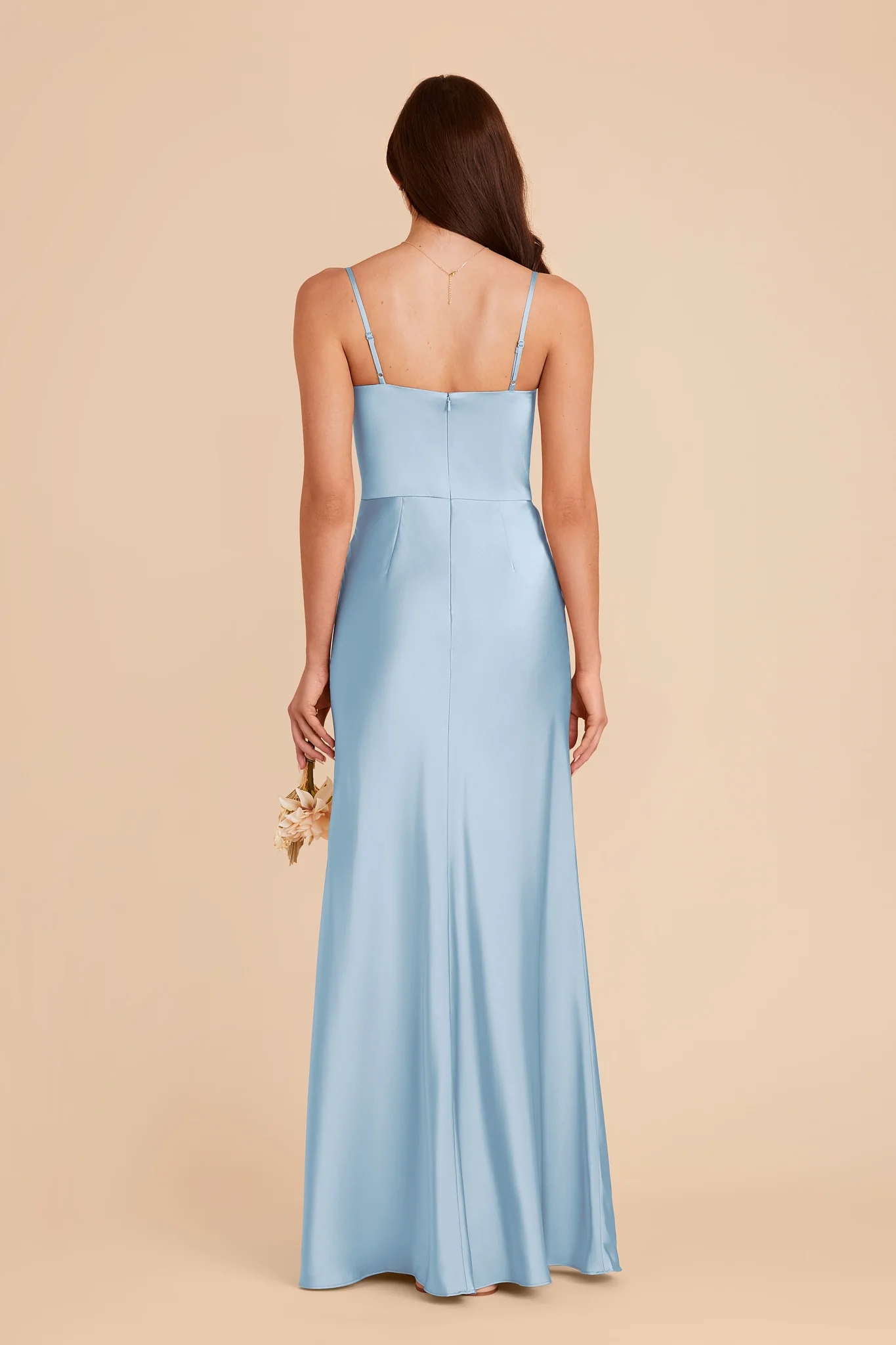 Mai Matte Satin Dress - Sky Blue - Image 4