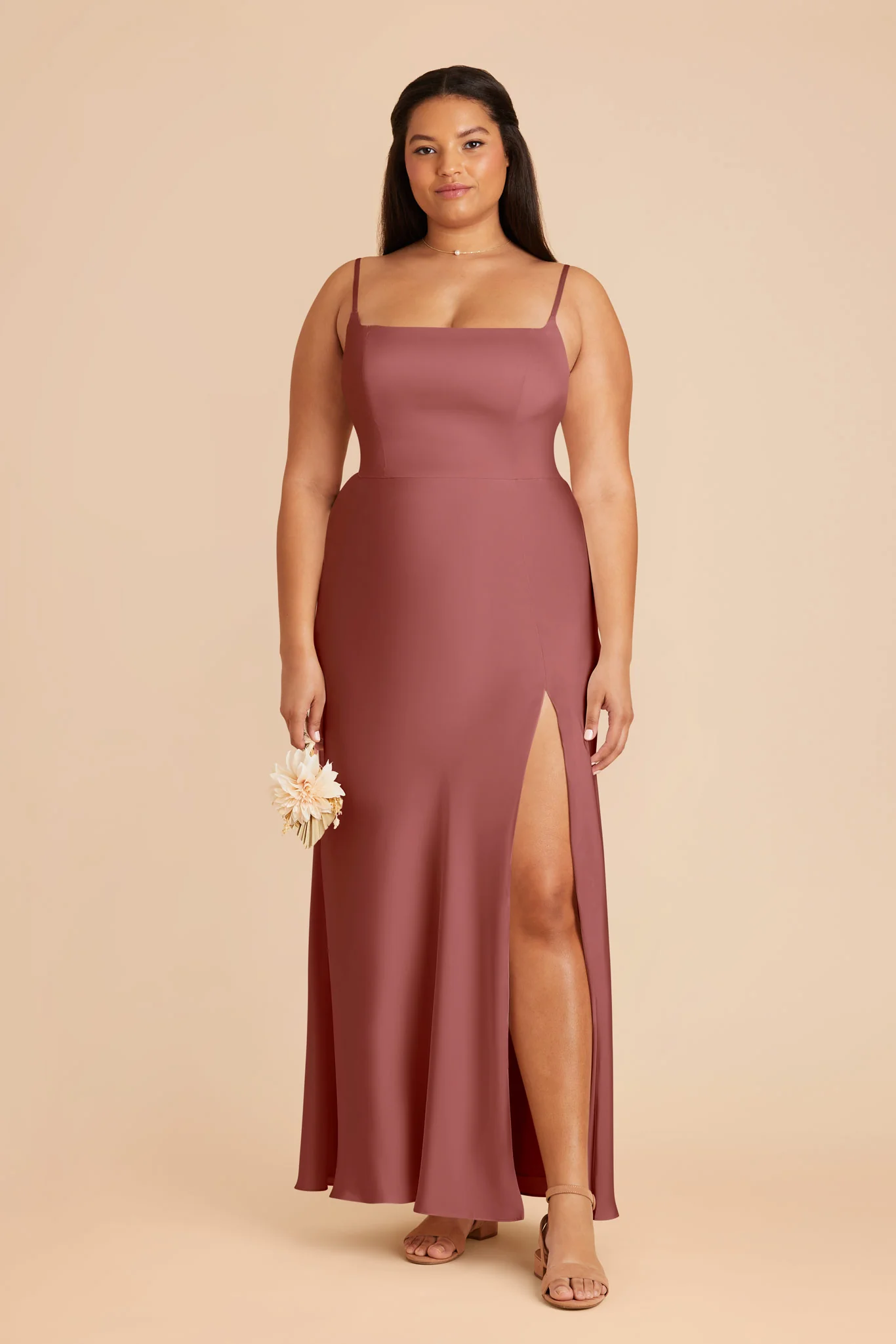 Mai Matte Satin Dress - Wild Rose - Image 3