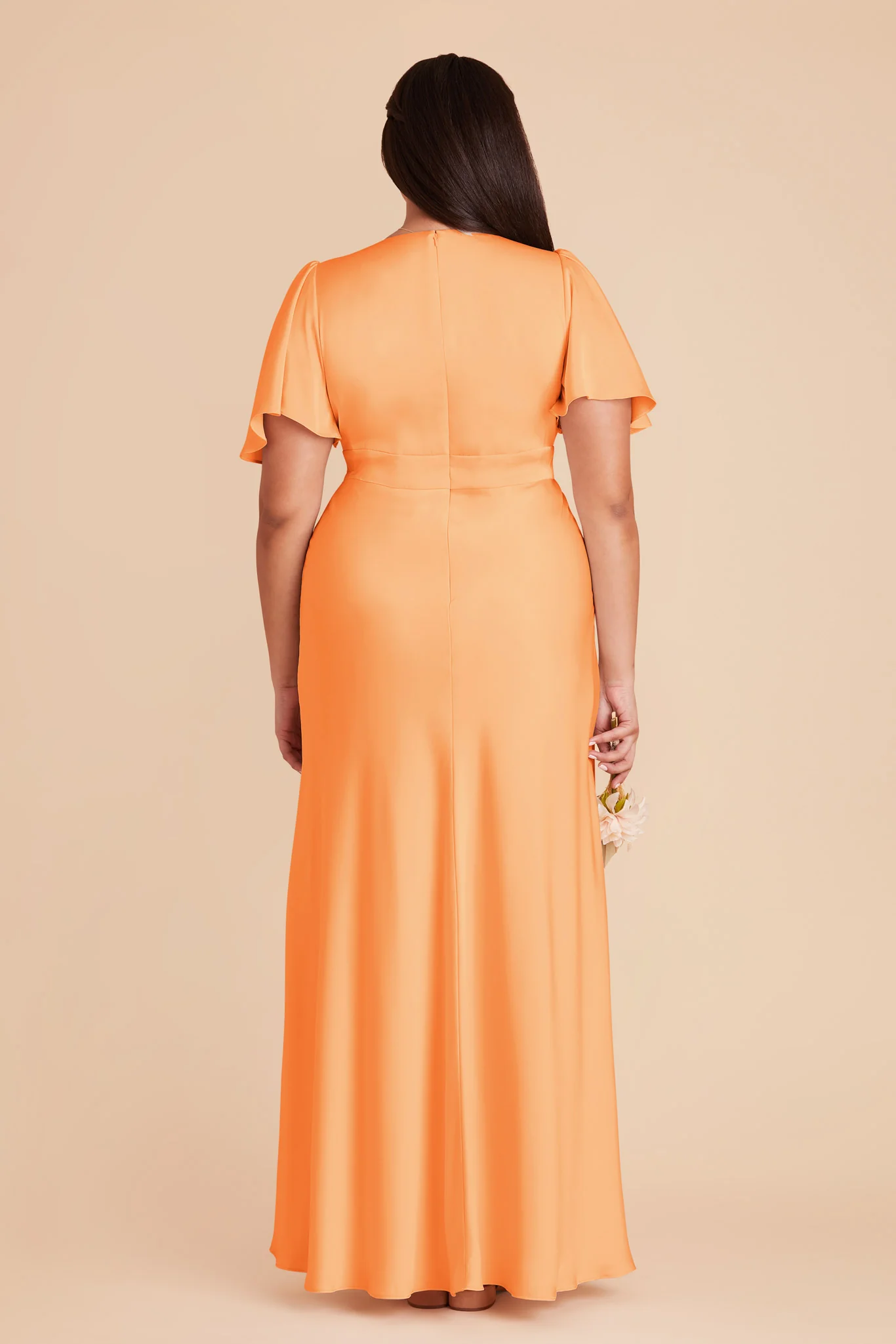 Marni Matte Satin Dress - Apricot - Image 8
