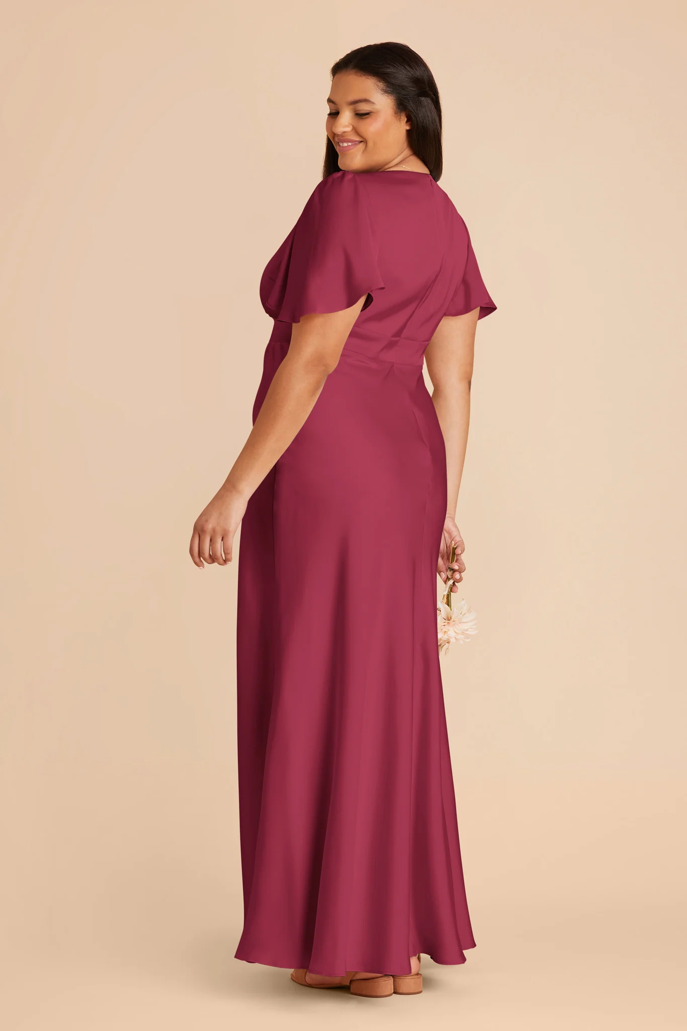 Marni Matte Satin Dress - Berry - Image 7