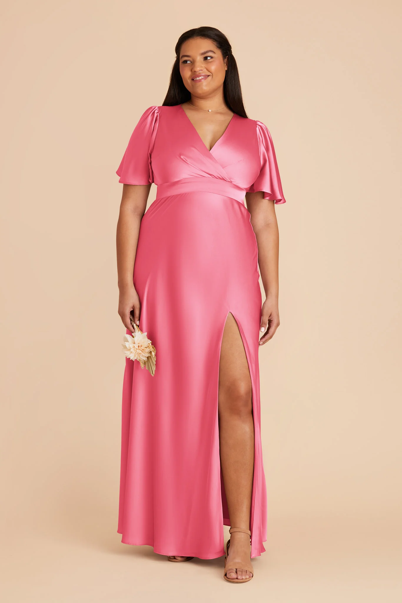 Marni Matte Satin Dress - Bon Bon Pink - Image 7