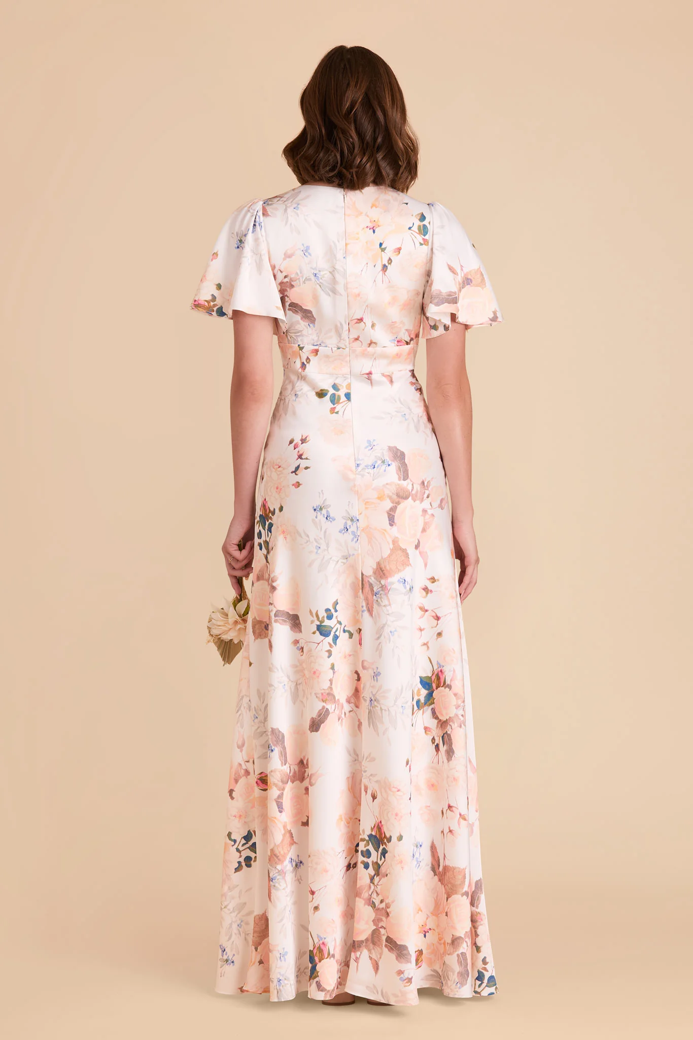 Marni Matte Satin Dress - Champagne Cascadia Bouquet - Image 5
