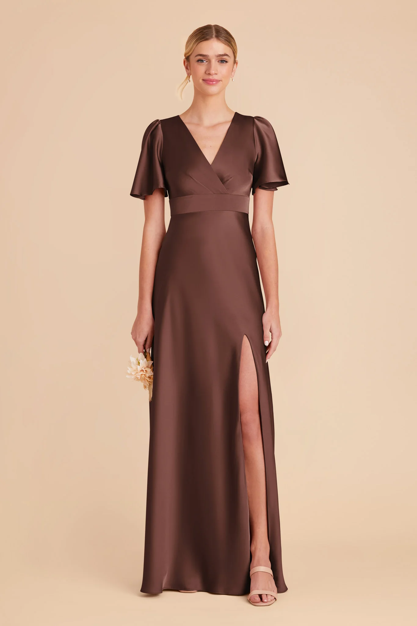 Marni Matte Satin Dress - Chocolate Brown