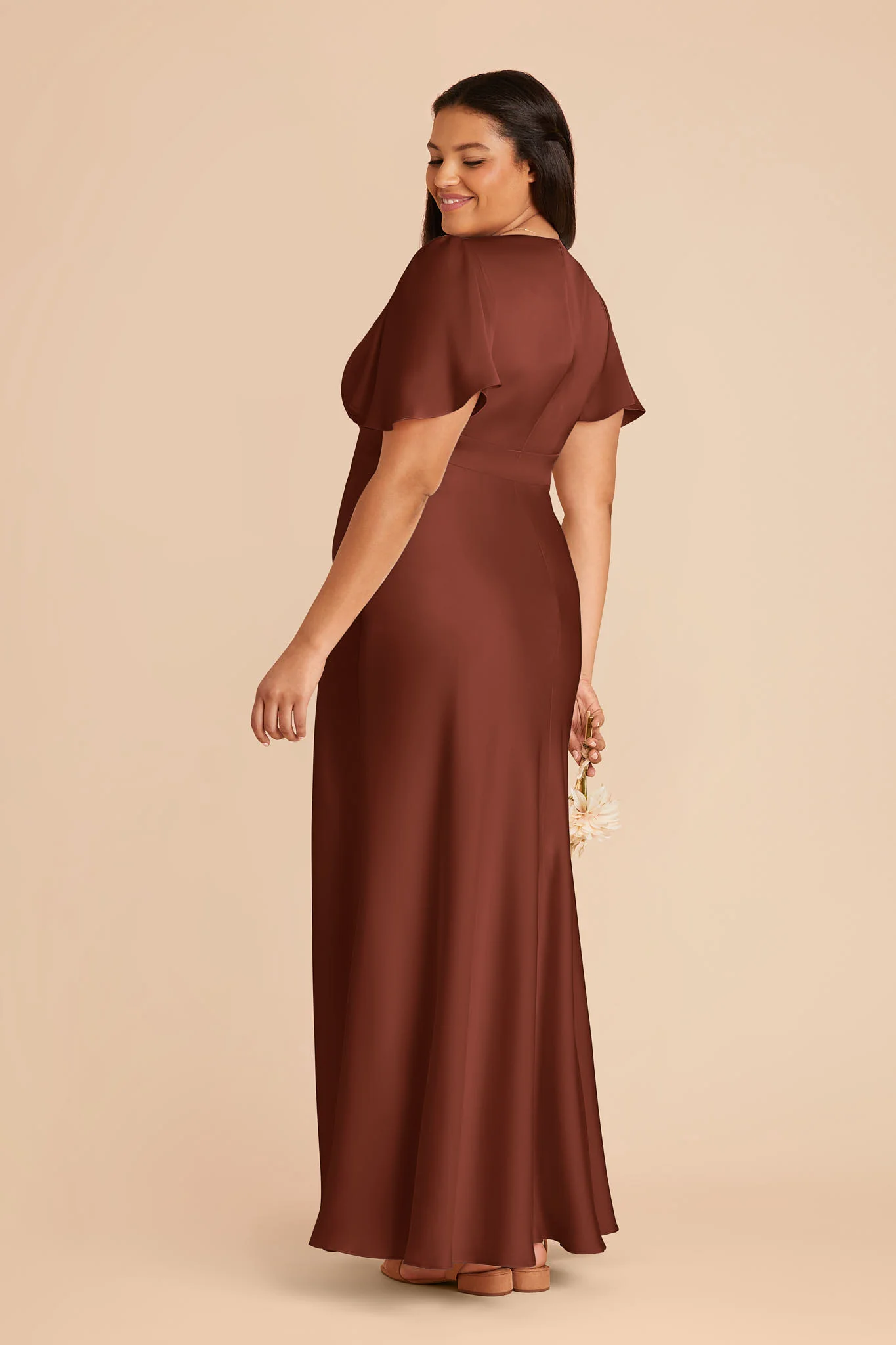 Marni Matte Satin Dress - Cognac - Image 6