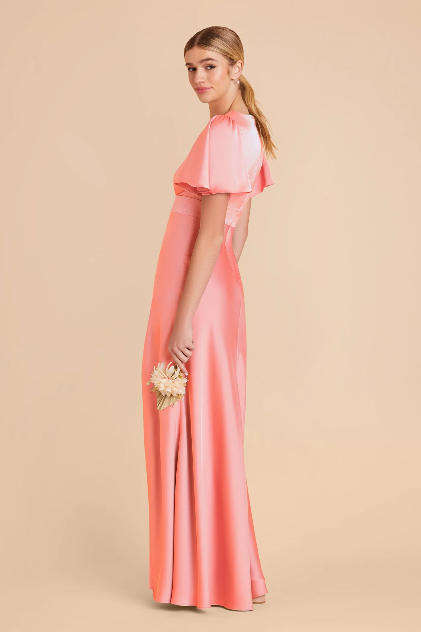 Marni Matte Satin Dress - Coral Pink - Image 4