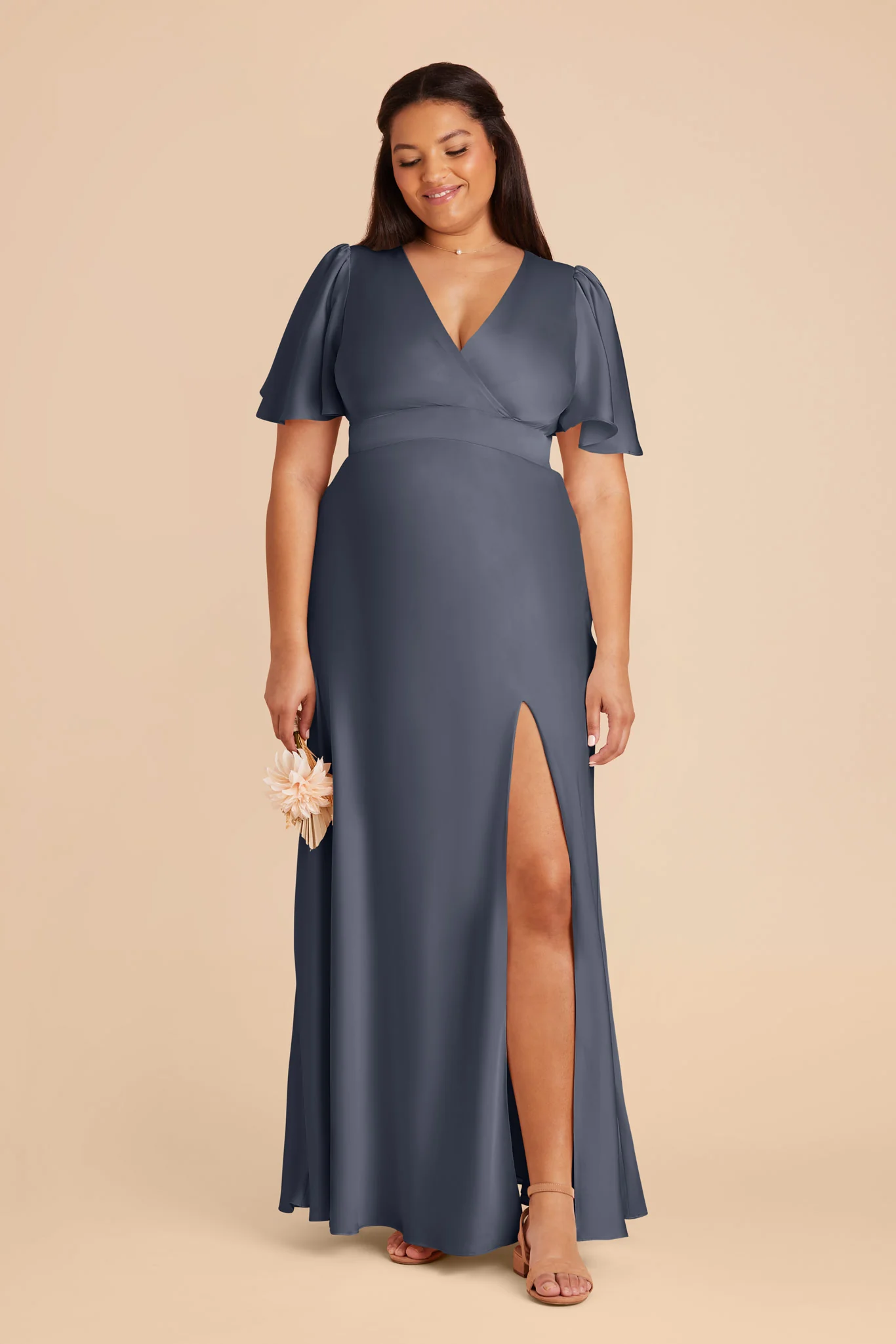 Marni Matte Satin Dress - Dusk Blue - Image 7
