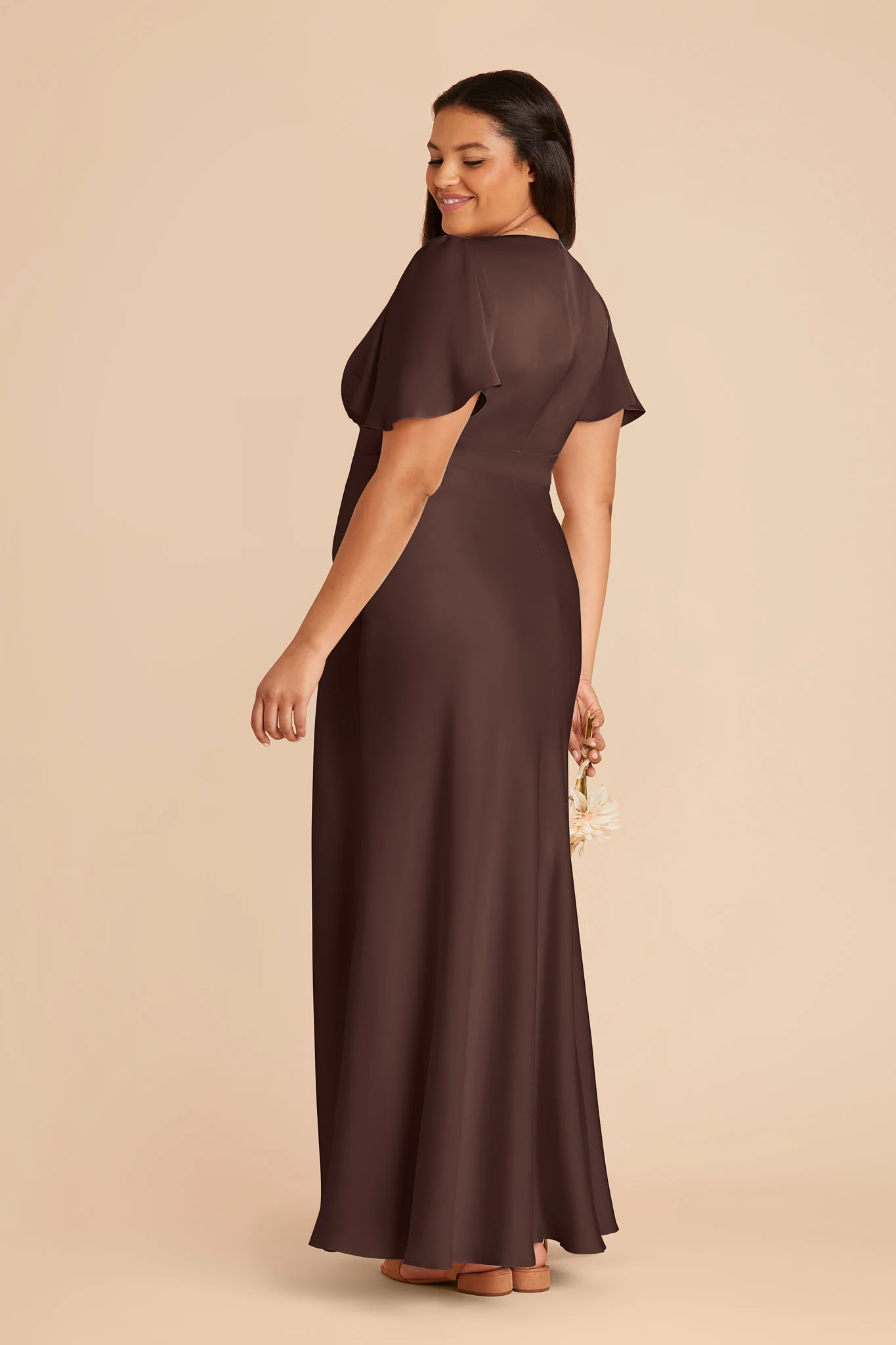 Marni Matte Satin Dress - Espresso - Image 6