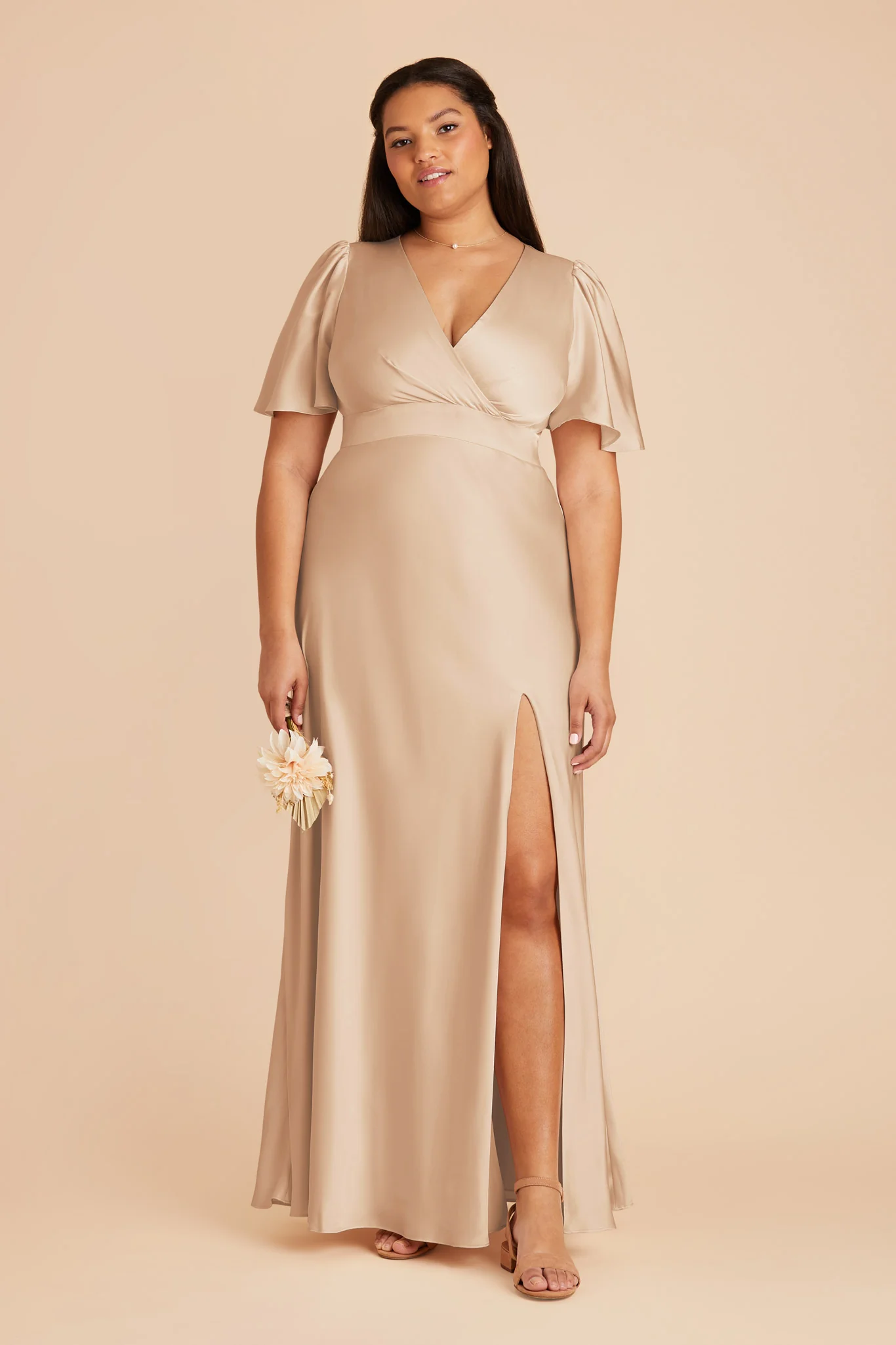 Marni Matte Satin Dress - Gold - Image 2