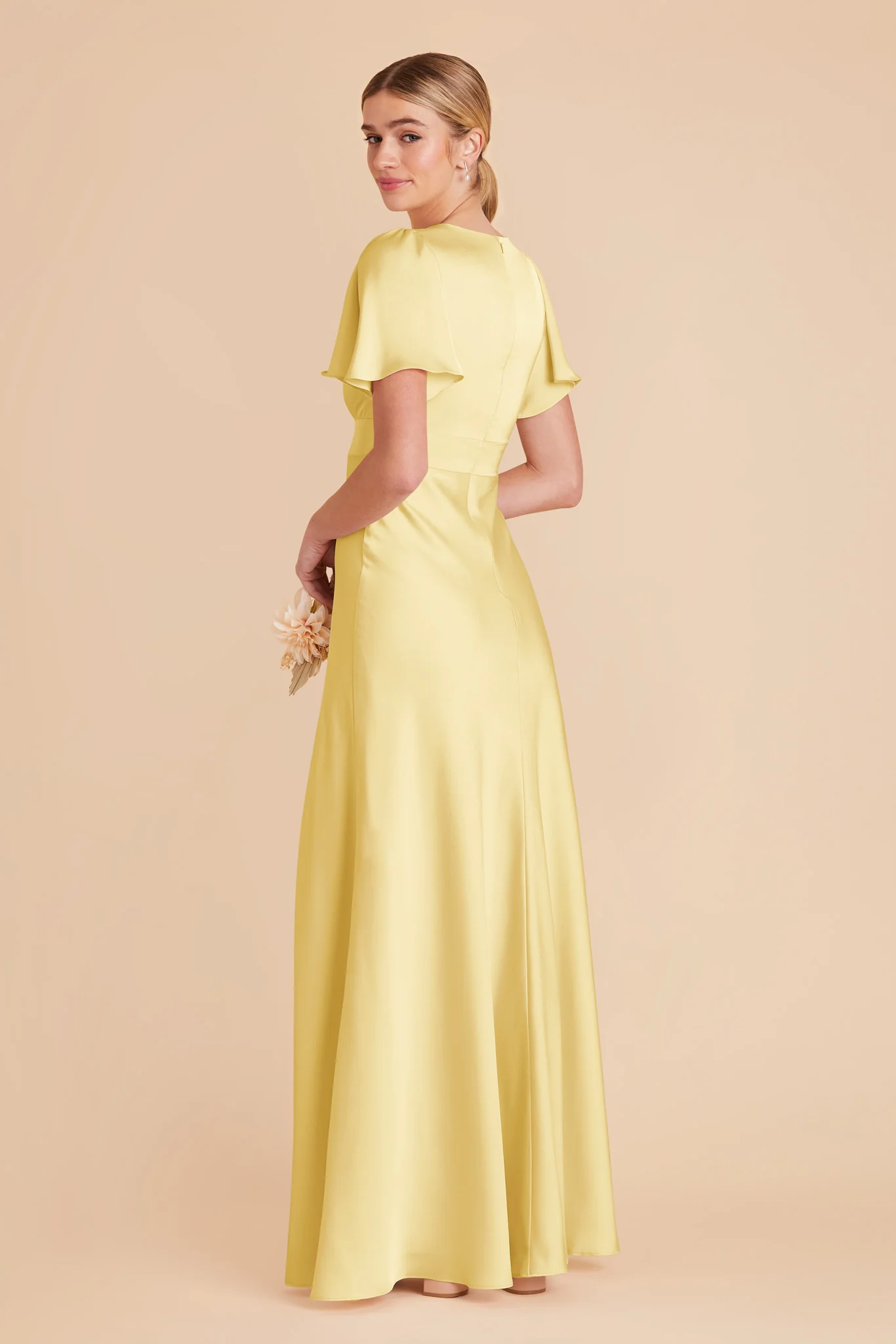 Marni Matte Satin Dress - Lemon Sorbet - Image 3