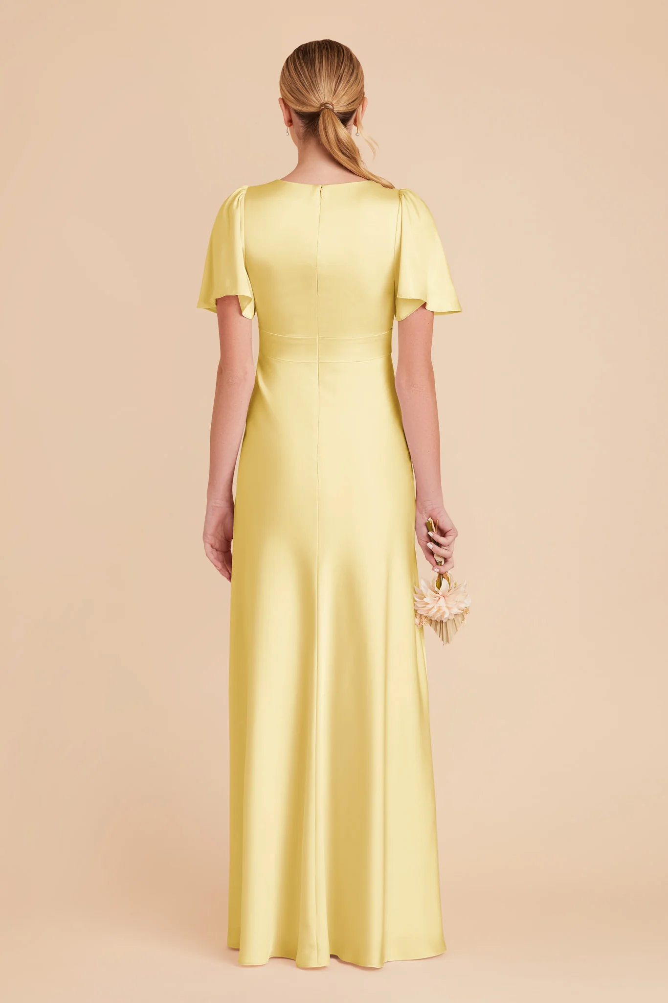 Marni Matte Satin Dress - Lemon Sorbet - Image 4