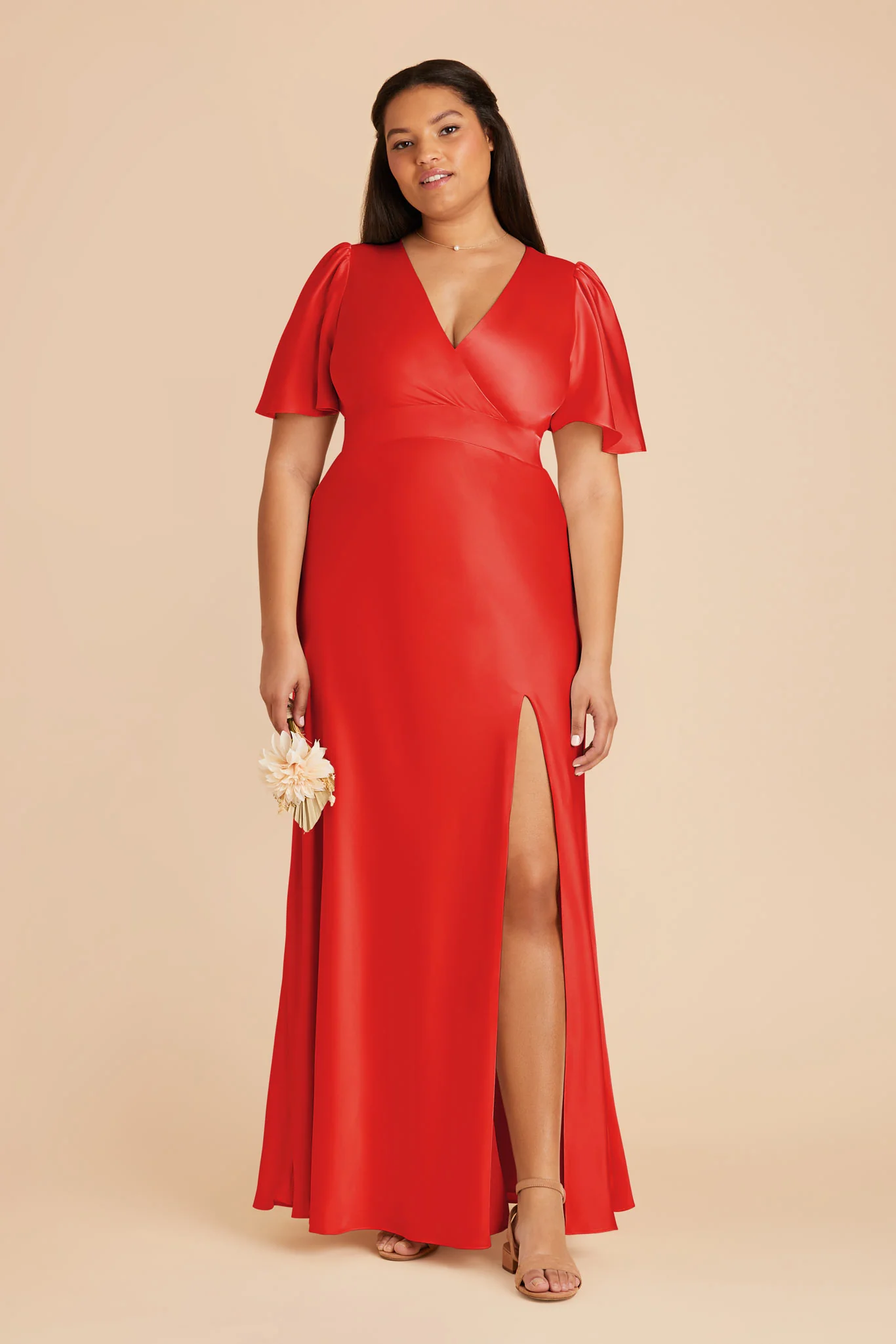 Marni Matte Satin Dress - Lipstick Red - Image 6