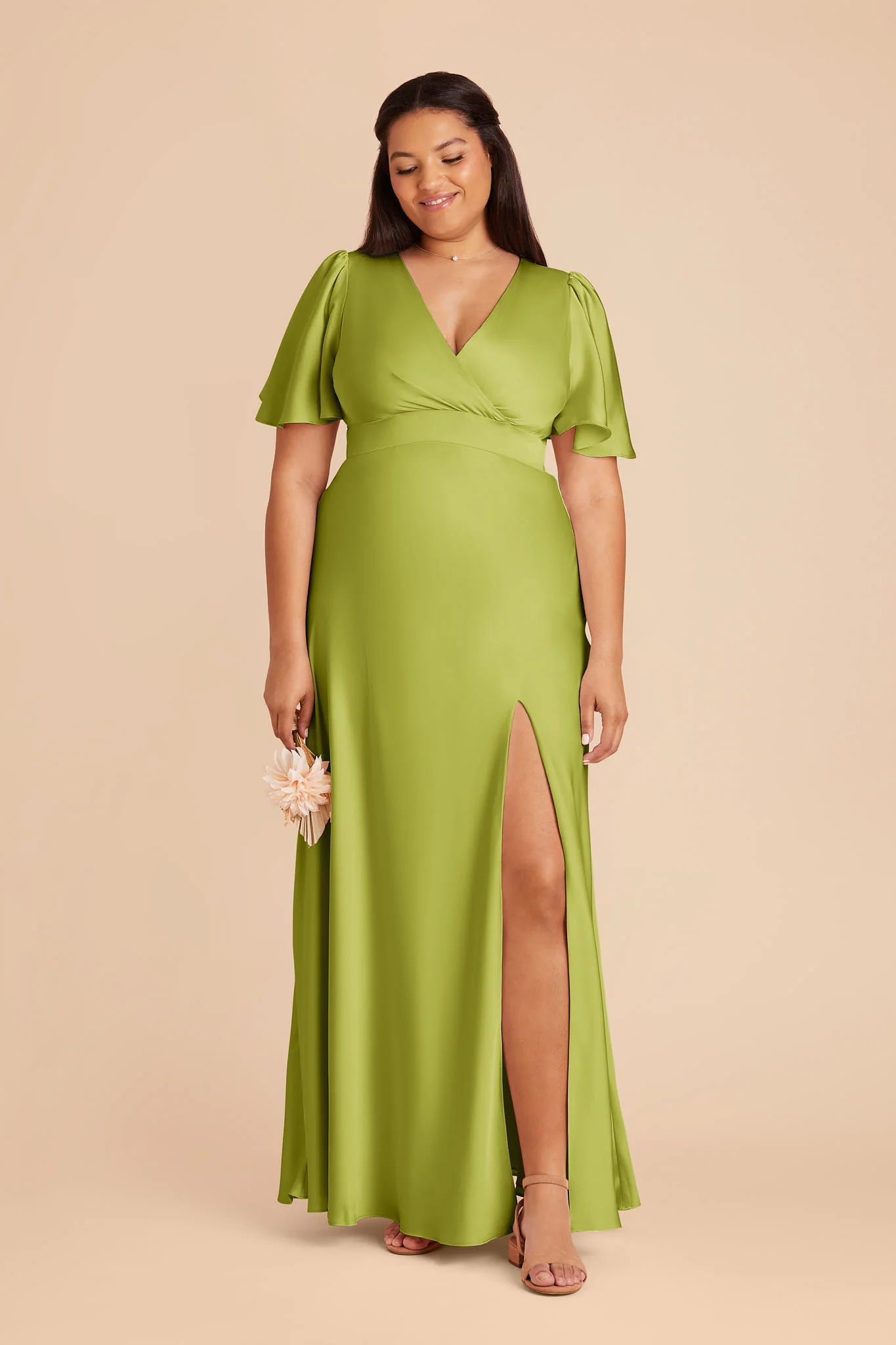 Marni Matte Satin Dress - Matcha - Image 2