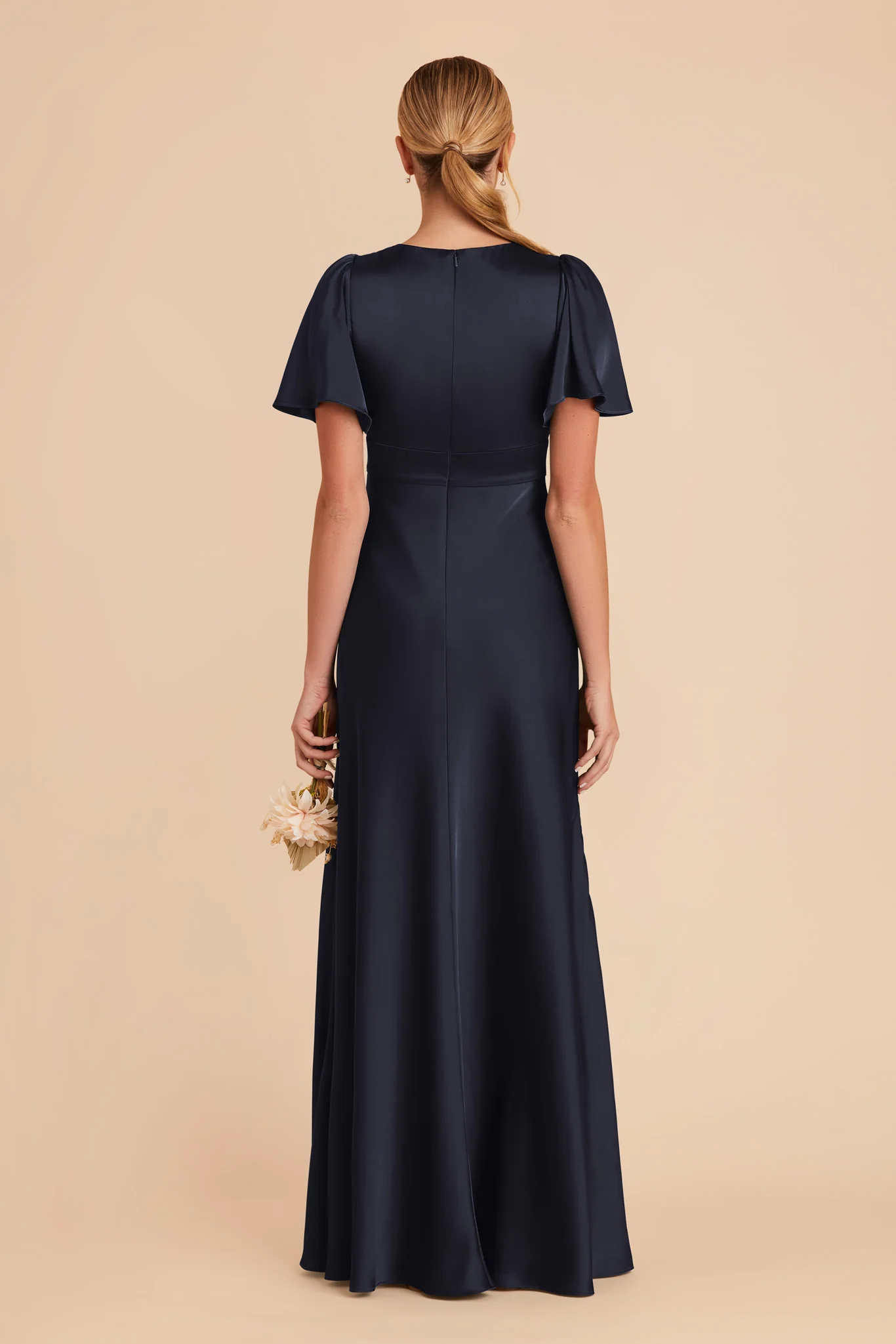 Marni Matte Satin Dress - Navy - Image 5