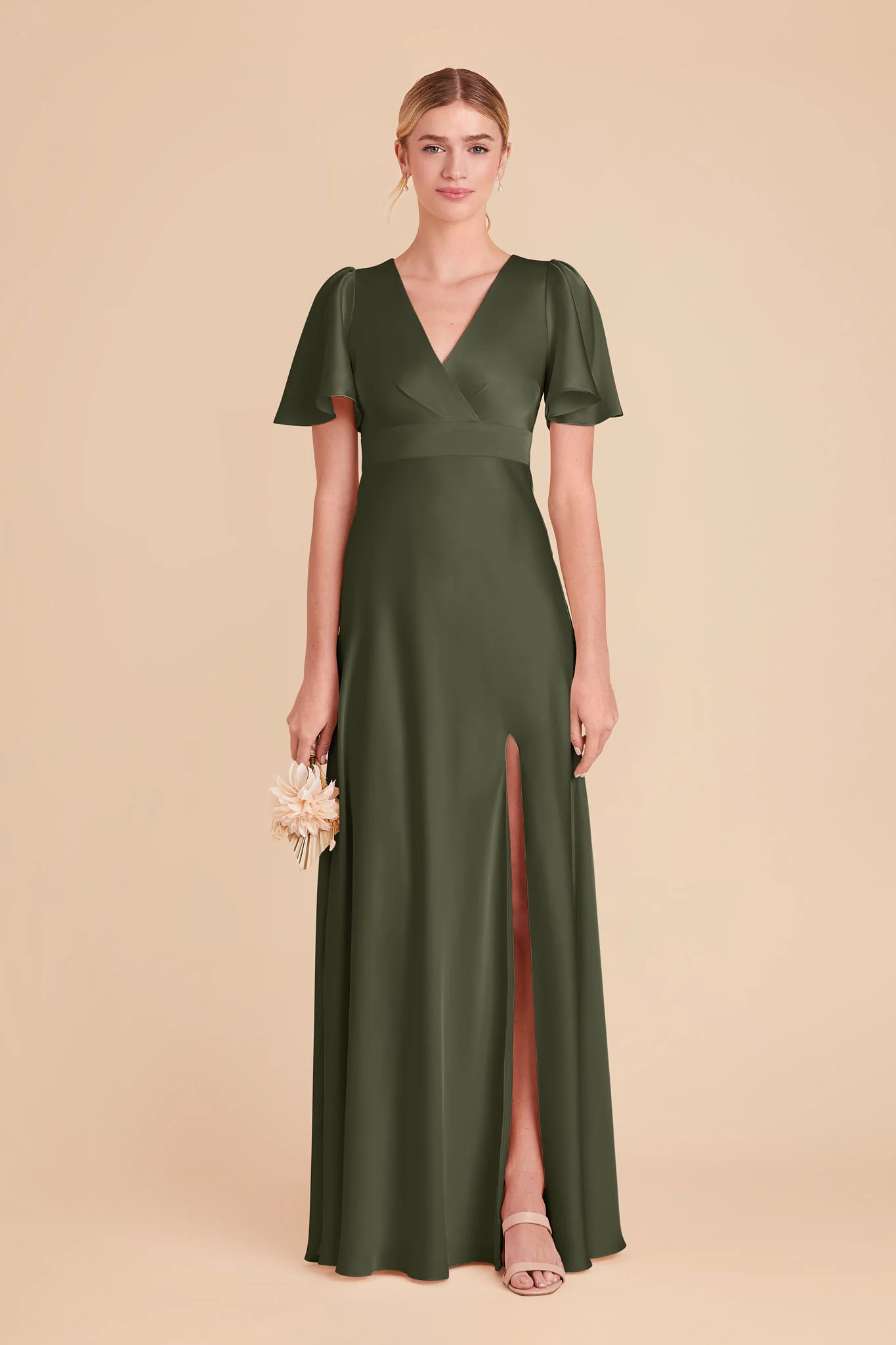 Marni Matte Satin Dress - Olive